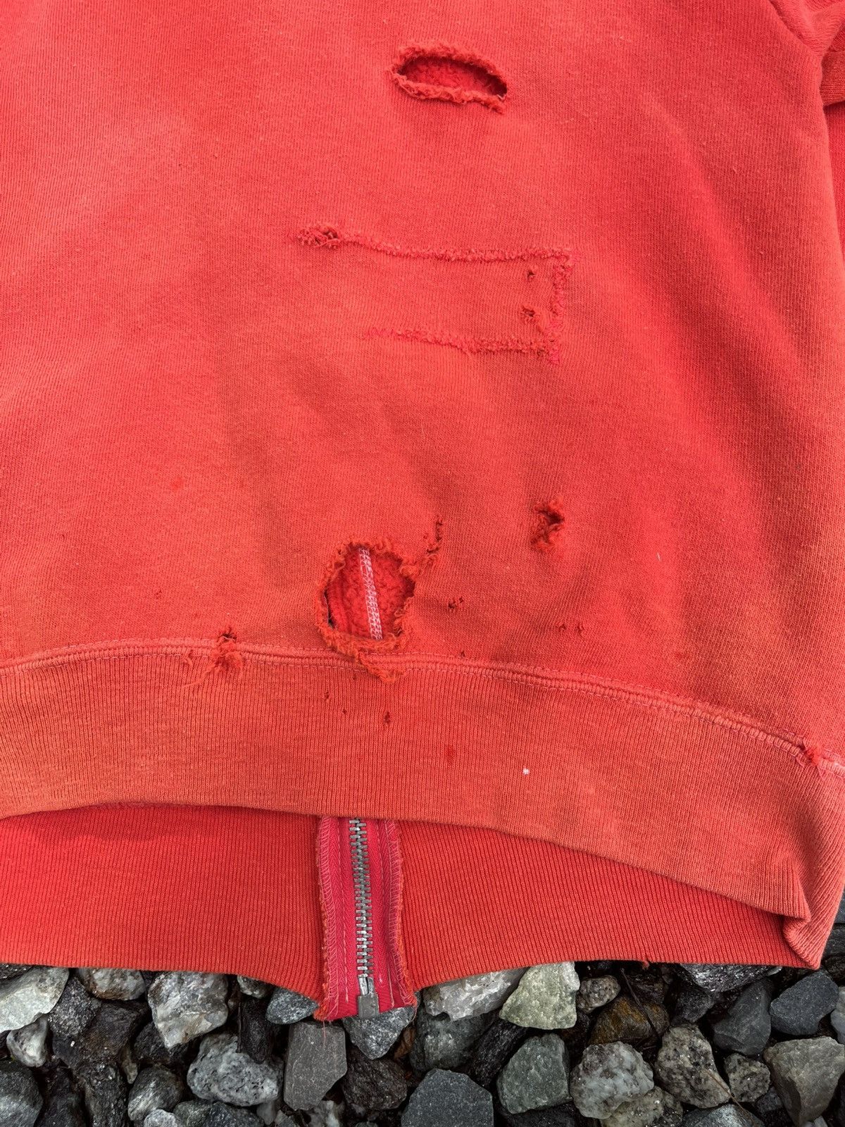 Vintage Vintage 50s 60s Faded Red Zip Up Hoodie Sweatshirt Size US M / EU 48-50 / 2 - 5 Thumbnail