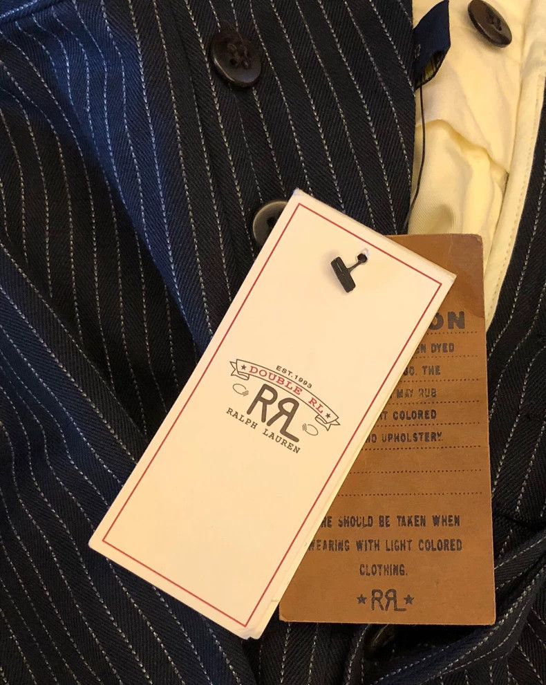 RRL Ralph Lauren RRL Ralph Lauren Tibetan blue striped high-end trousers Size US 32 / EU 48 - 1 Thumbnail