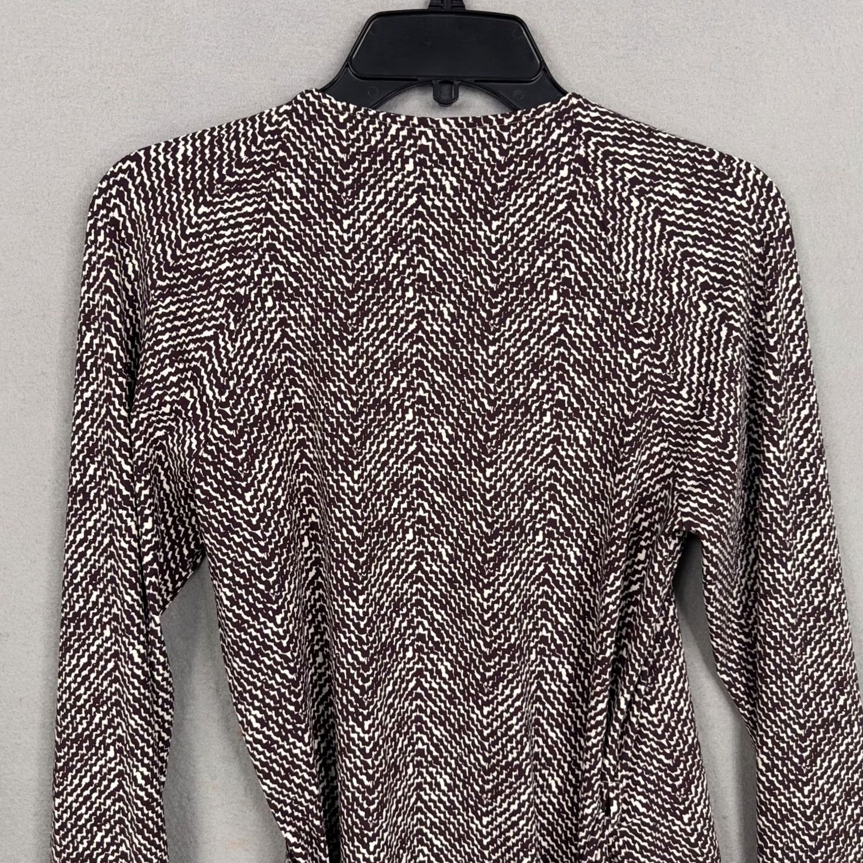 Vintage Ellie Kai Dress Womens 4 Purple White Wrap V-Neck Long Sleeve Print Geometric Dress Size S / US 4 / IT 40 - 7 Thumbnail