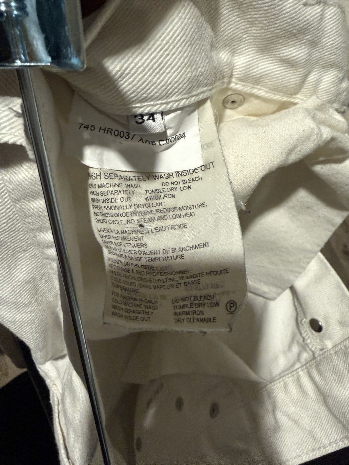 Helmut Lang Helmut Lang SS2003 Scissor Denim (White) Size US 34 / EU 50 - 10 Thumbnail