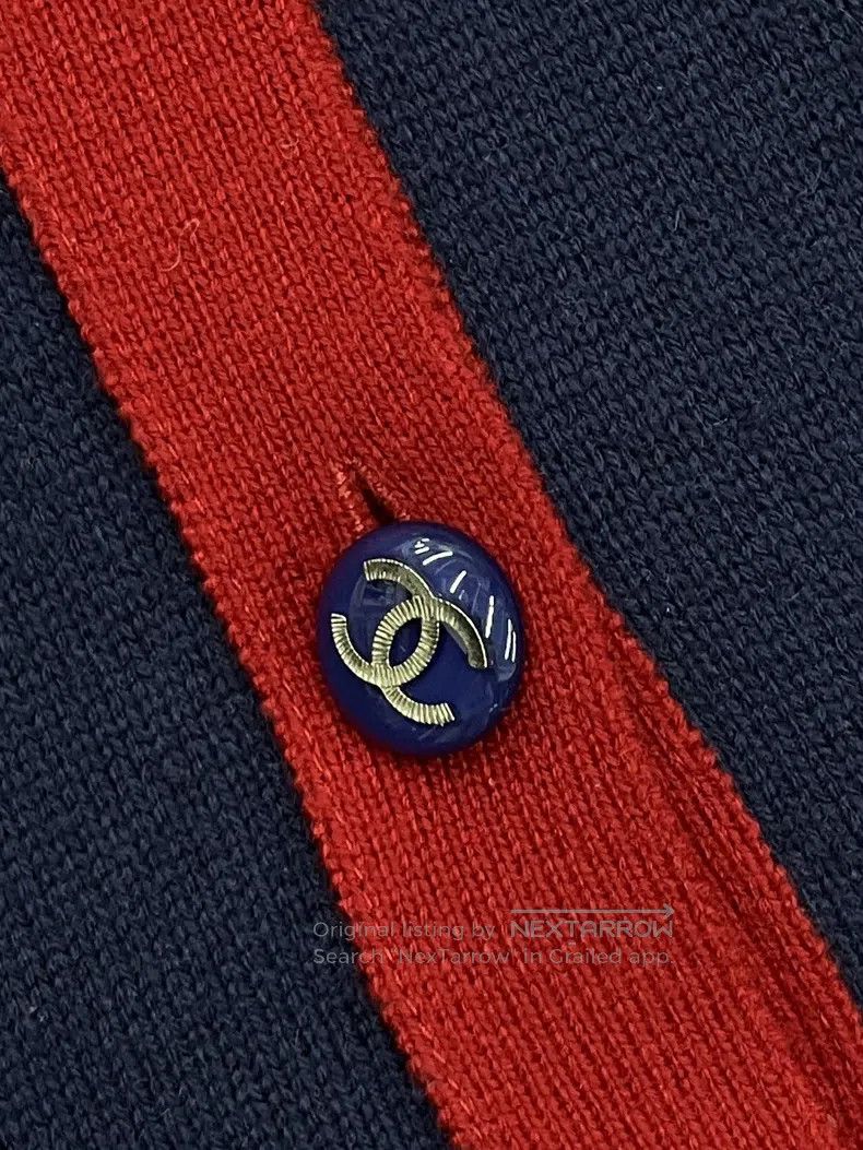 Chanel Chanel Blue and red colour-blocked cardigan jacket Size XS / US 0-2 / IT 36-38 - 2 Thumbnail