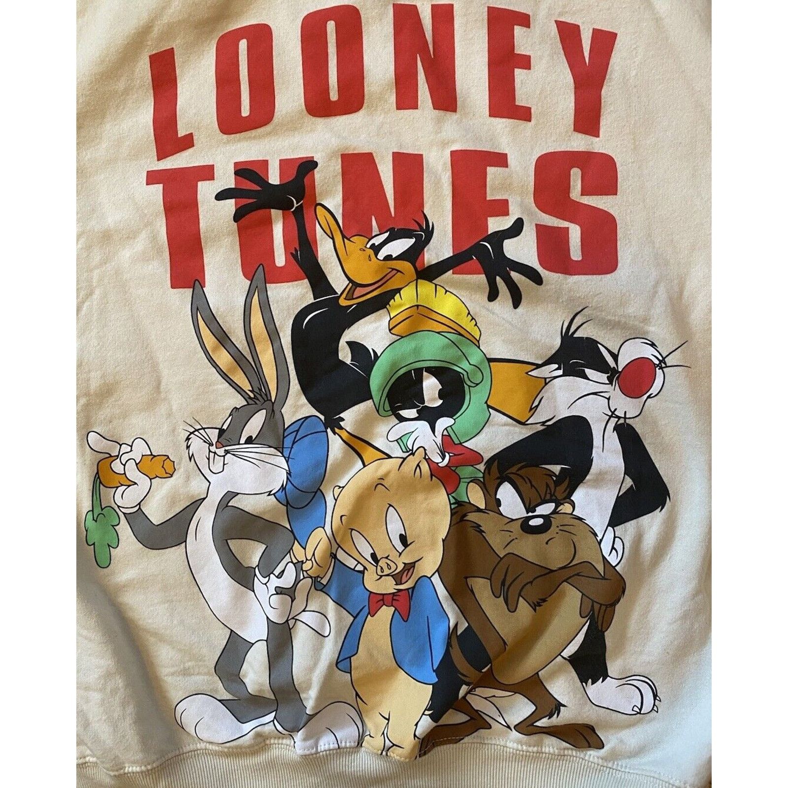 Other Looney Tunes Characters Sweatshirt Women’s Medium Cream Size M / US 6-8 / IT 42-44 - 2 Thumbnail