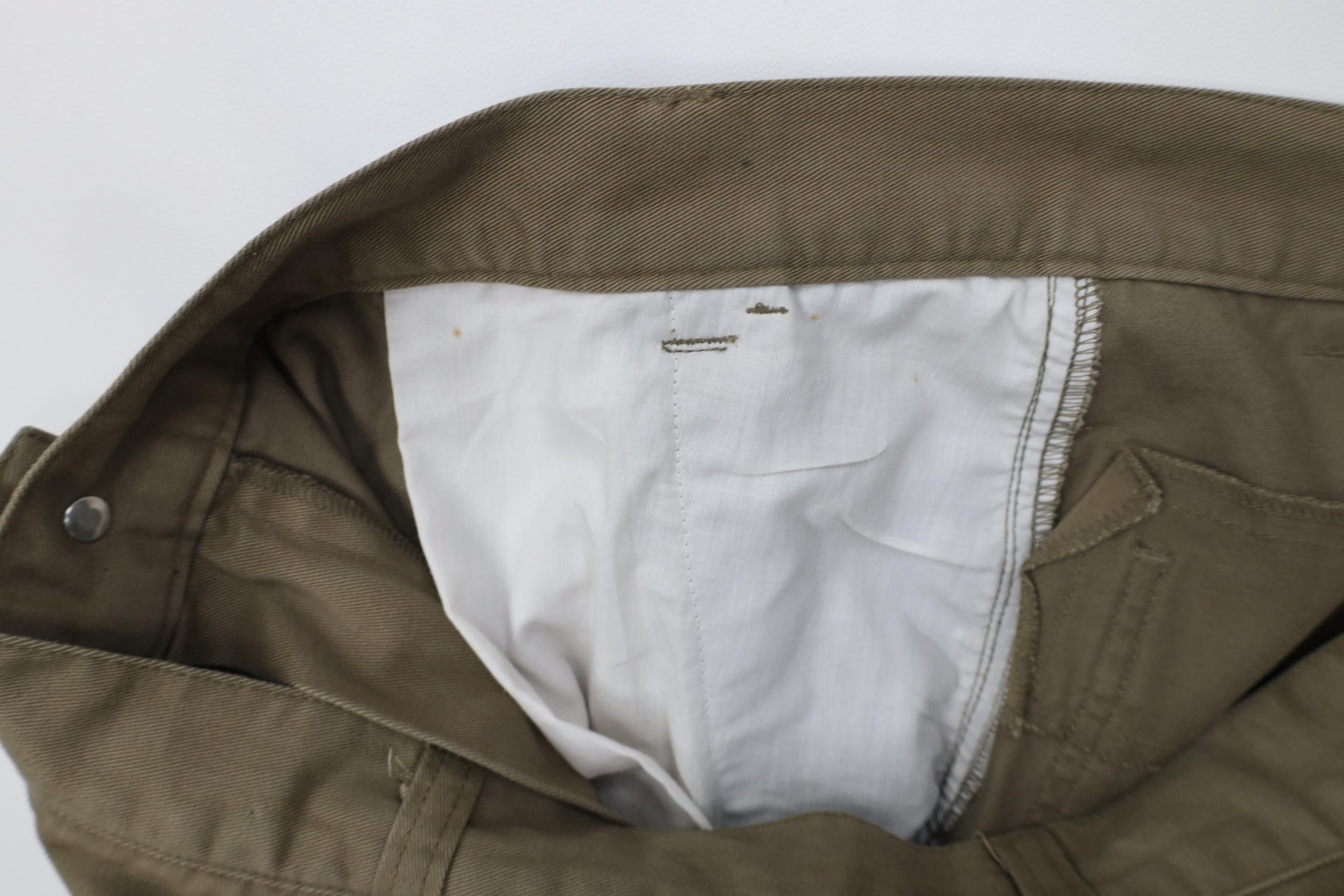 Lee Vintage 90s Y2K Lee Baggy Wide Leg Cargo Pants Green Cotton Size US 34 / EU 50 - 7 Thumbnail