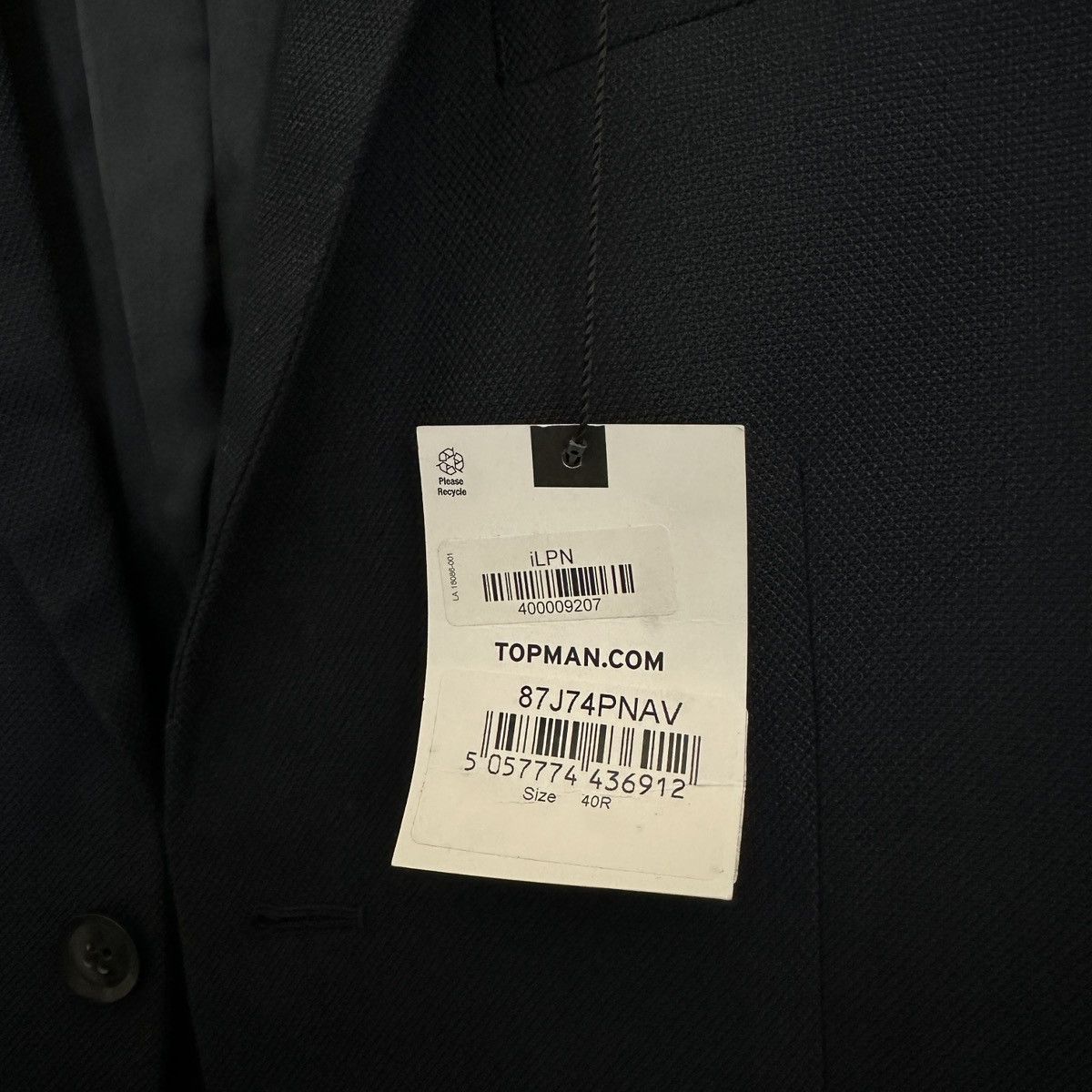 Topman Topman Blazer Suit Jacket - Navy Size 40R - 3 Thumbnail