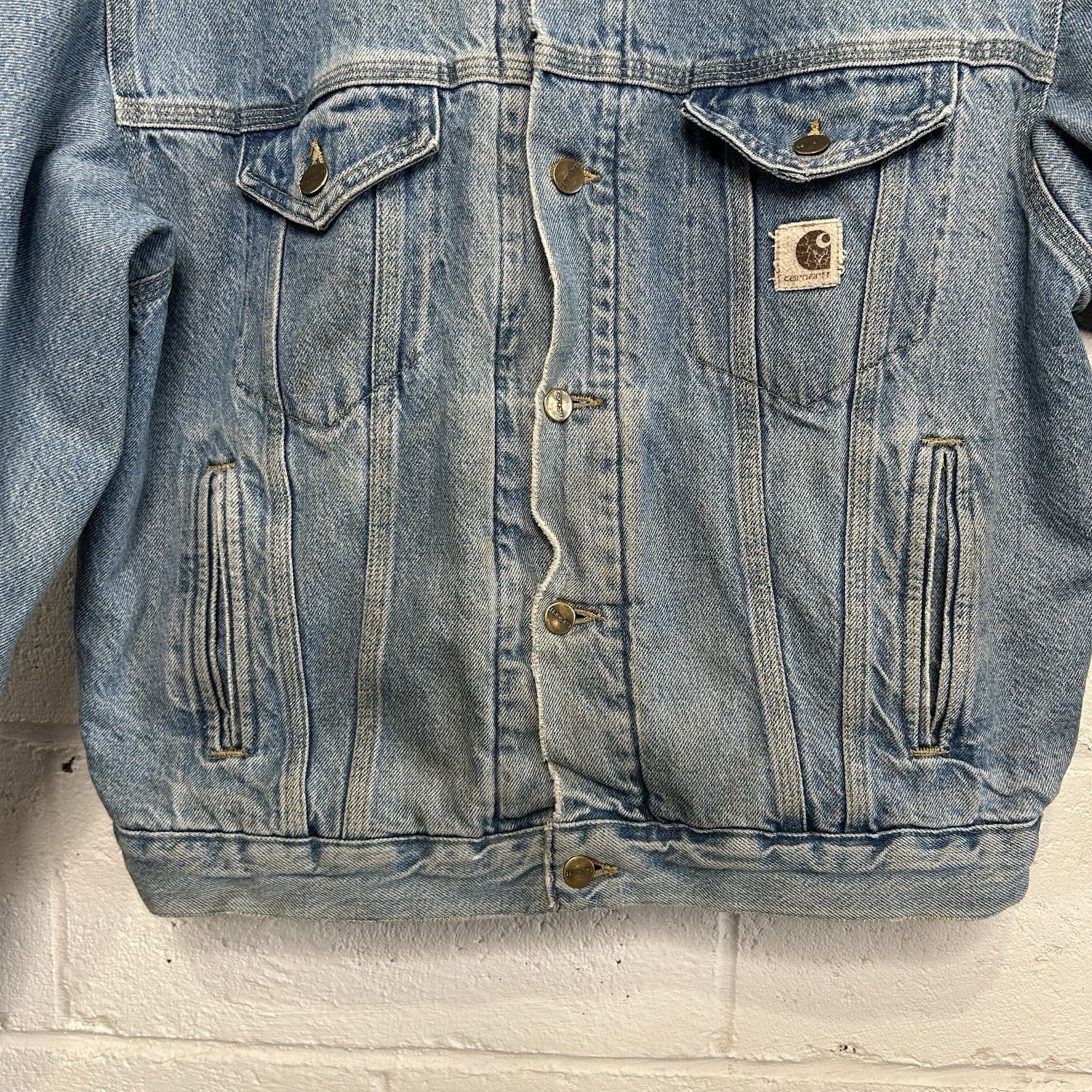 Carhartt Vintage Carhartt Blanket-Lined Trucker Jacket “Denim” Size US L / EU 52-54 / 3 - 4 Thumbnail