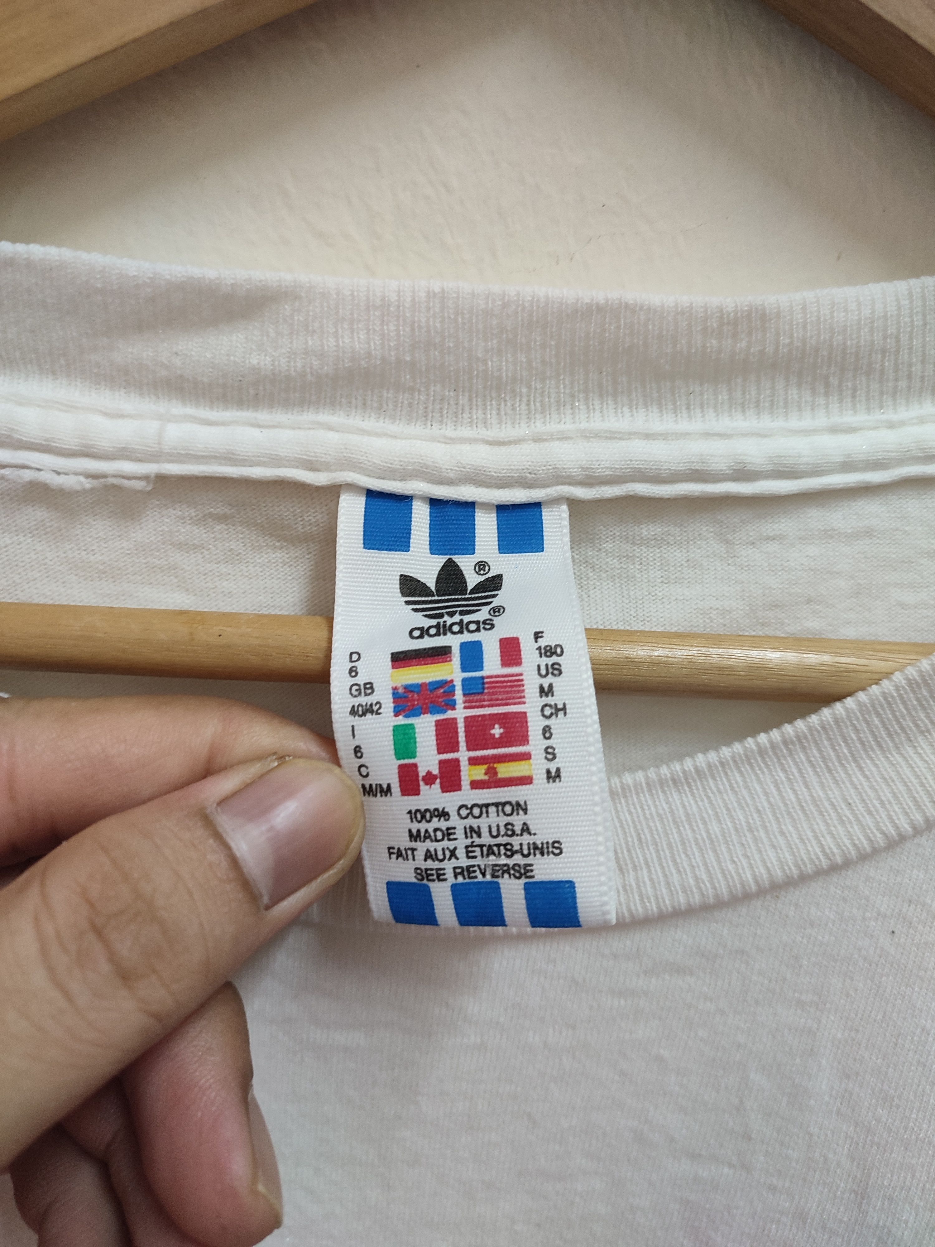 Adidas 💥 90s Adidas Long Sleeve Big Logo Mirror Size US L / EU 52-54 / 3 - 5 Thumbnail