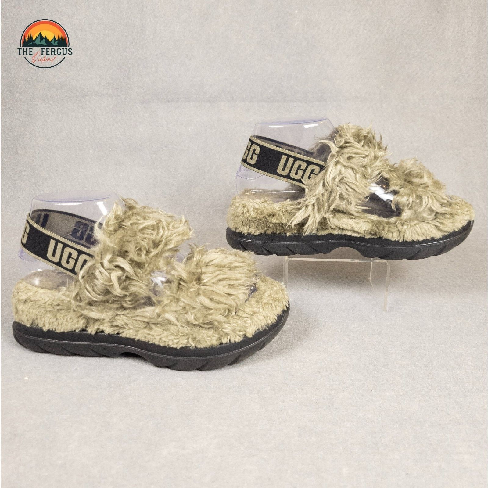 Ugg UGG Fluff Sugar Slingback Sandals Burnt Olive Women's 6 Size US 6 / IT 36 - 4 Thumbnail