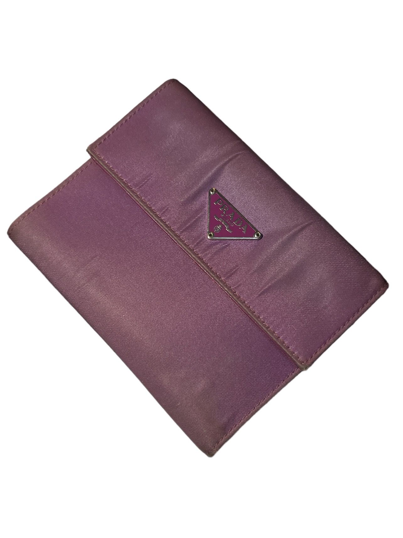 PRADA TESSUTO PORTAFOGLIO PURSE WALLET PURPLE MADE IN ITALY