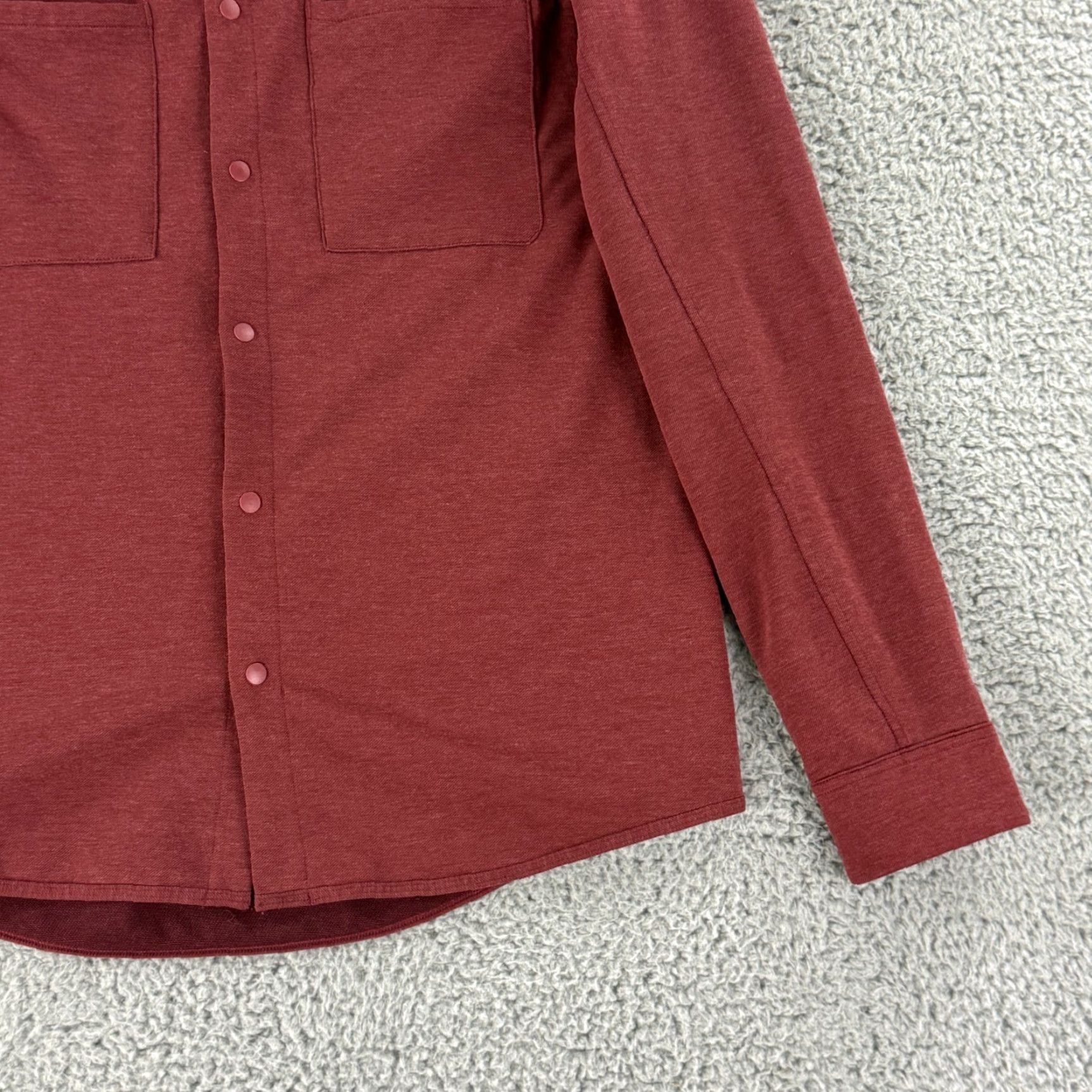 Lululemon Lululemon Compatibility Shirt Men M Red Snap Button Long Sleeve Knit Casual Shirt Size US M / EU 48-50 / 2 - 3 Thumbnail