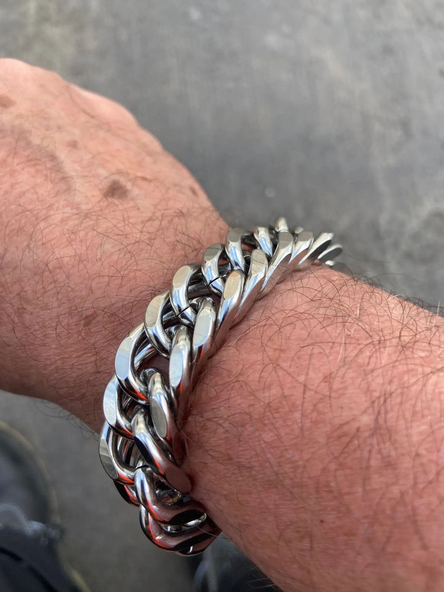 Other 15mm Stainless Steel Cuban Chain Bracelet Size ONE SIZE - 1 Thumbnail