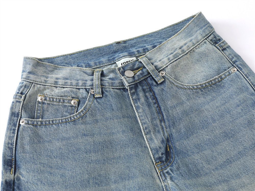 Jean Retro Punk-Vibe Men's Washed Denim Jeans Size US 32 / EU 48 - 3 Thumbnail