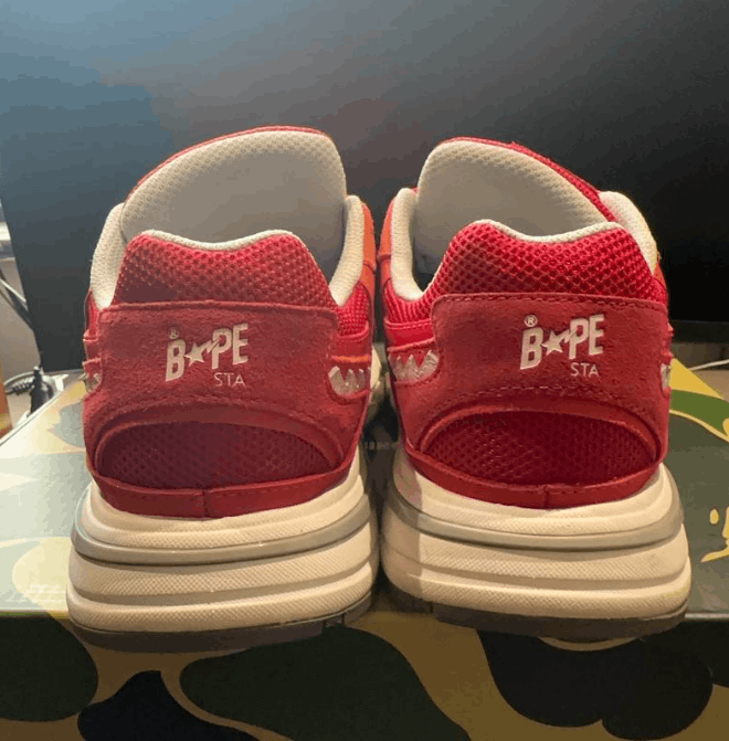 Bape A Bathing Ape x Mizuno Red Camo Running Sneakers Size US 8 / EU 41 - 6 Thumbnail