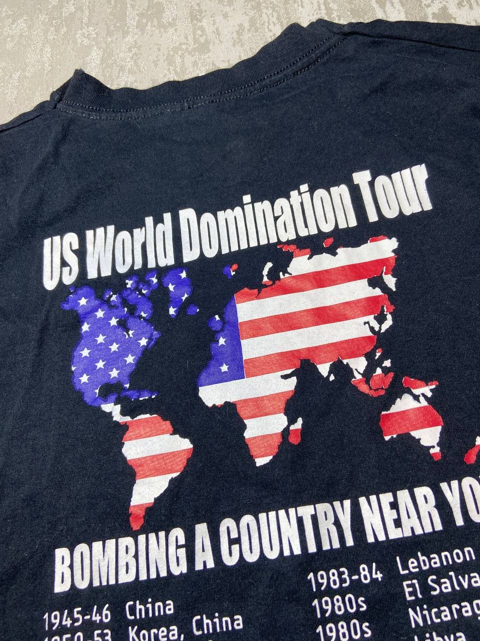 Band Tees US Domination Bombing Tour Humor T-Shirt Made in USA Size US L / EU 52-54 / 3 - 5 Thumbnail
