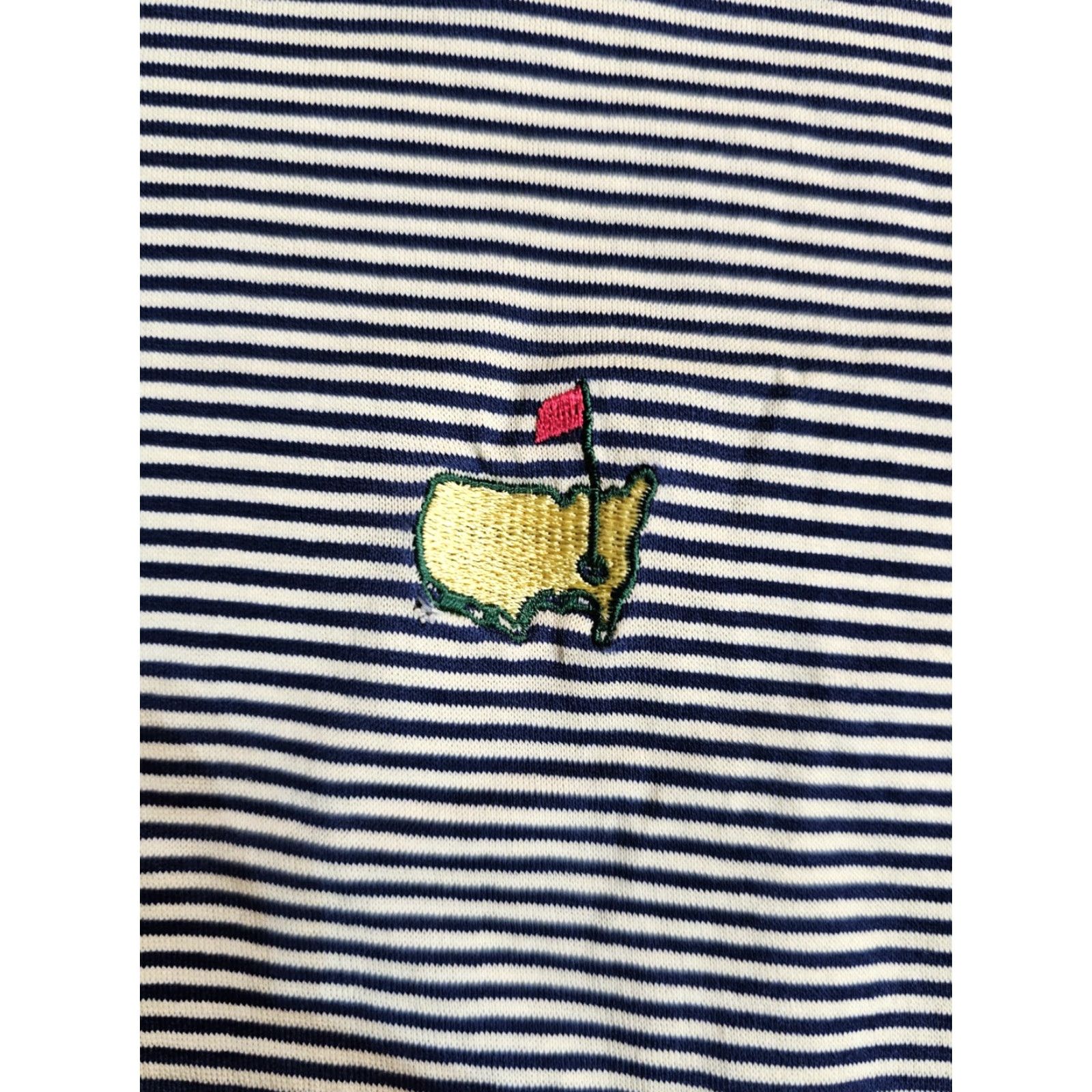 Vintage VINTAGE Masters Collection Augusta Logo Blue Striped Polo Golf Shirt Mens 2XL 2 Ply Size US XXL / EU 58 / 5 - 4 Thumbnail