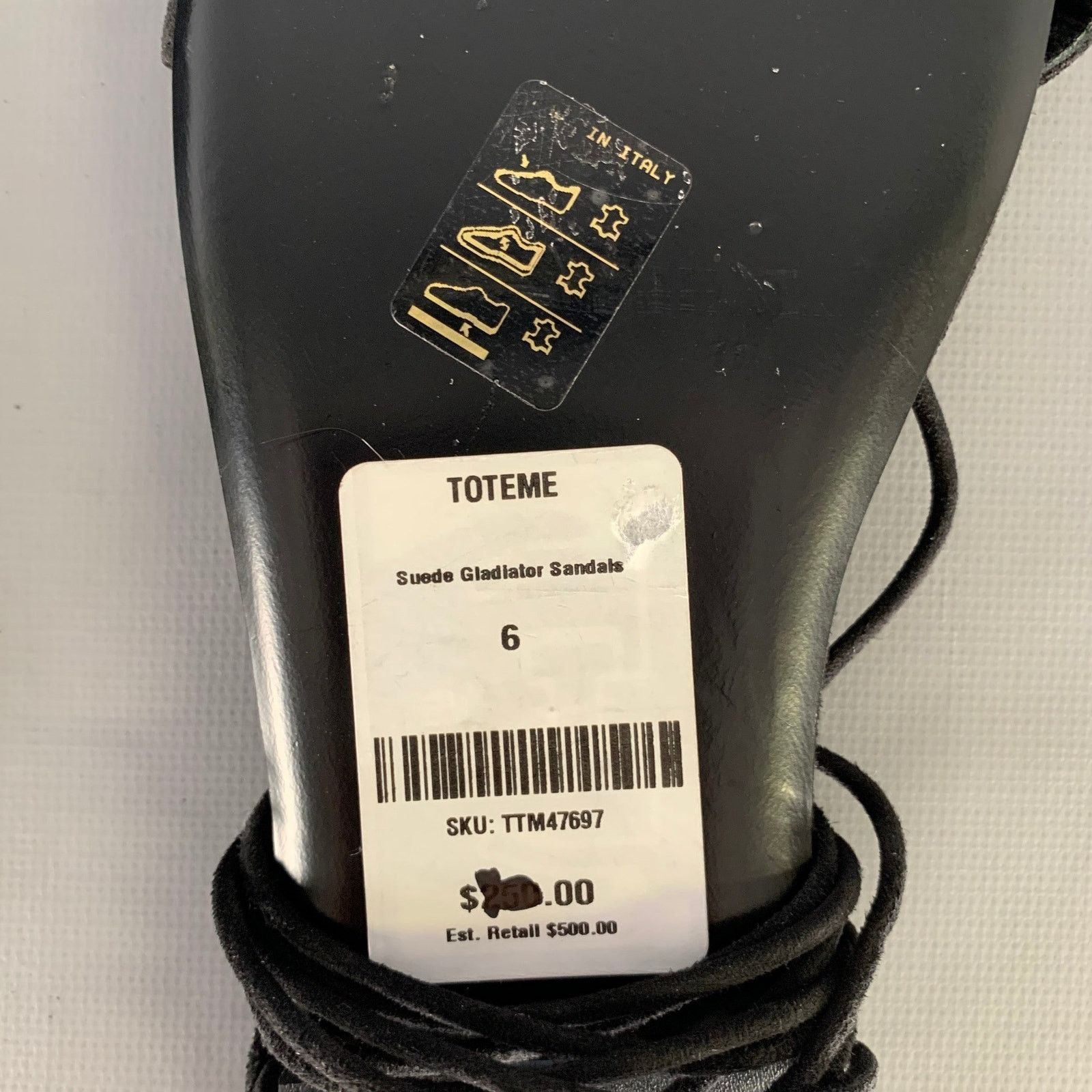 Toteme TOTEME Size 7.5 Black Leather Suede Strappy Sandals Size US 7.5 / IT 37.5 - 6 Thumbnail