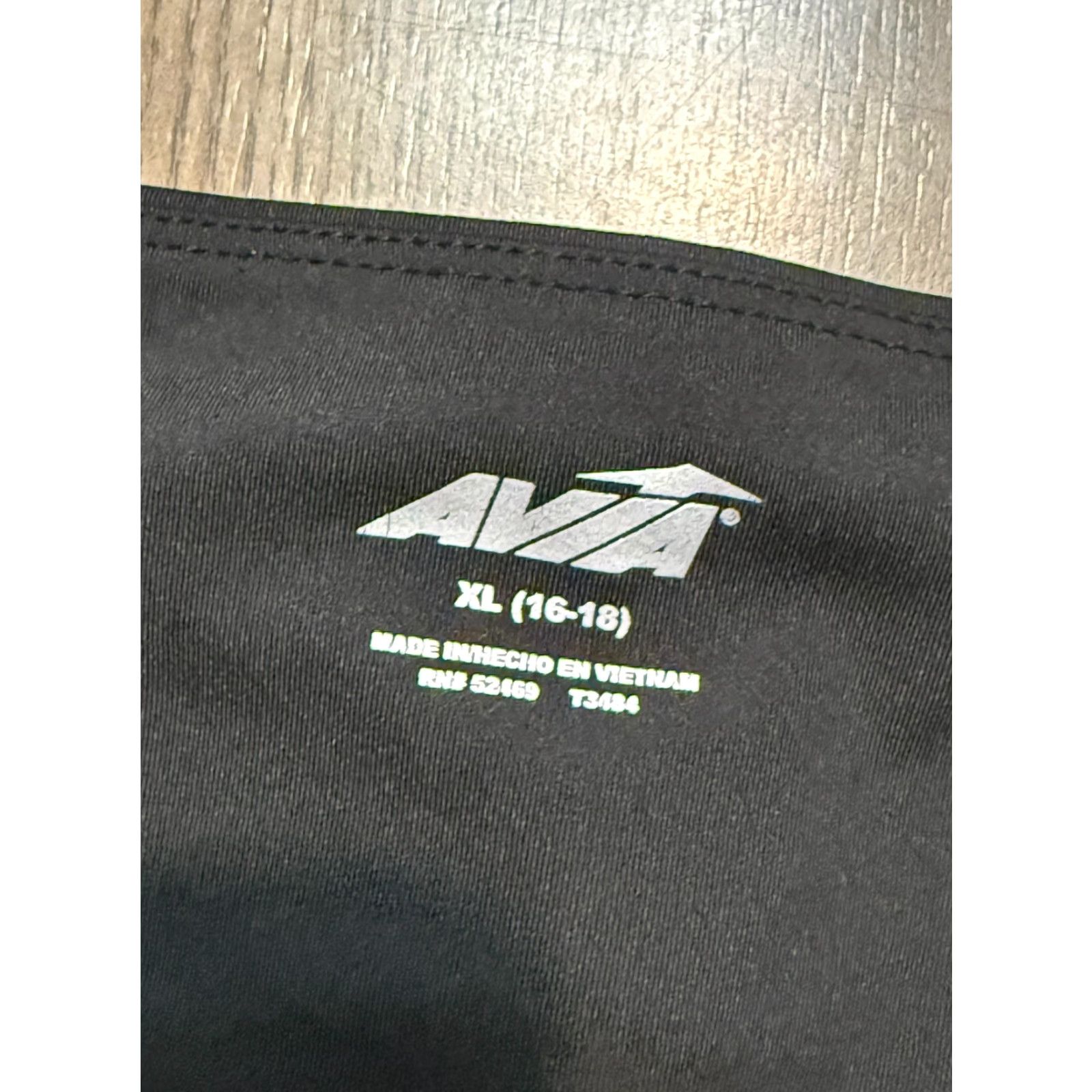 Avia AVIA Pants Women's XL Black Leggings Pull On Mid Rise Activewear Yoga Casual Ankle Modern 27 in Inseam Womens - Free Return Size 40" / US 18 - 4 Thumbnail