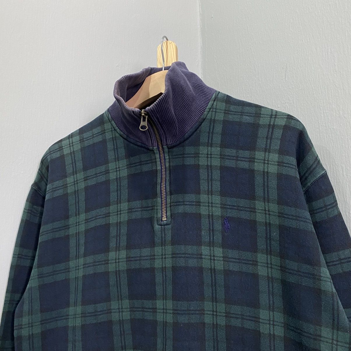 Polo Ralph Lauren VTG Polo Ralph Lauren Blackwatch Plaid Half-Zip Sweatshirt Size US M / EU 48-50 / 2 - 3 Thumbnail
