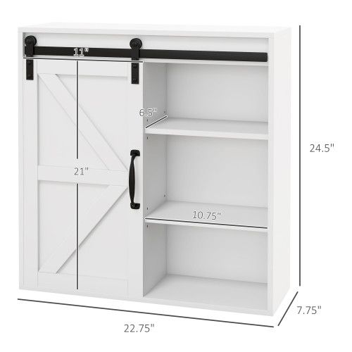 Designer × Homemade kleankin Farmhouse Bathroom Wall Cabinet, Medicine Cabinet w Size US L / EU 52-54 / 3 - 5 Thumbnail