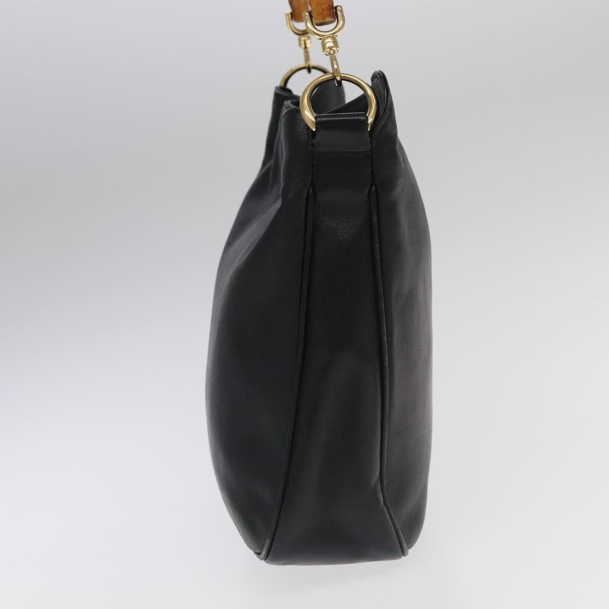 Gucci GUCCI Bamboo Hand Bag Leather Black Gold 001 3754 001 3754 Size ONE SIZE - 4 Thumbnail