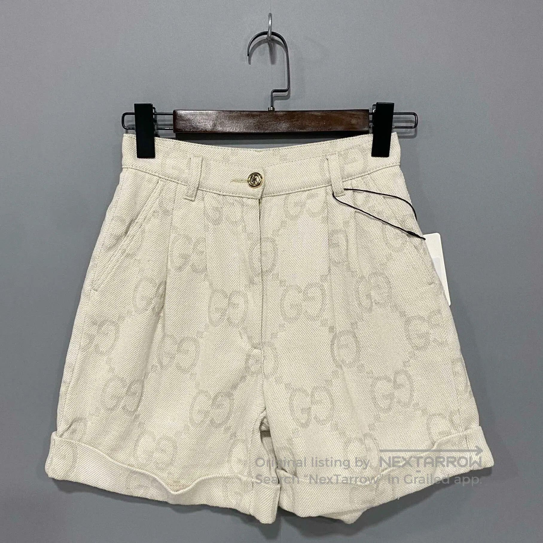 Gucci Gucci Monogram Denim Shorts. Size 37" - 1 Thumbnail