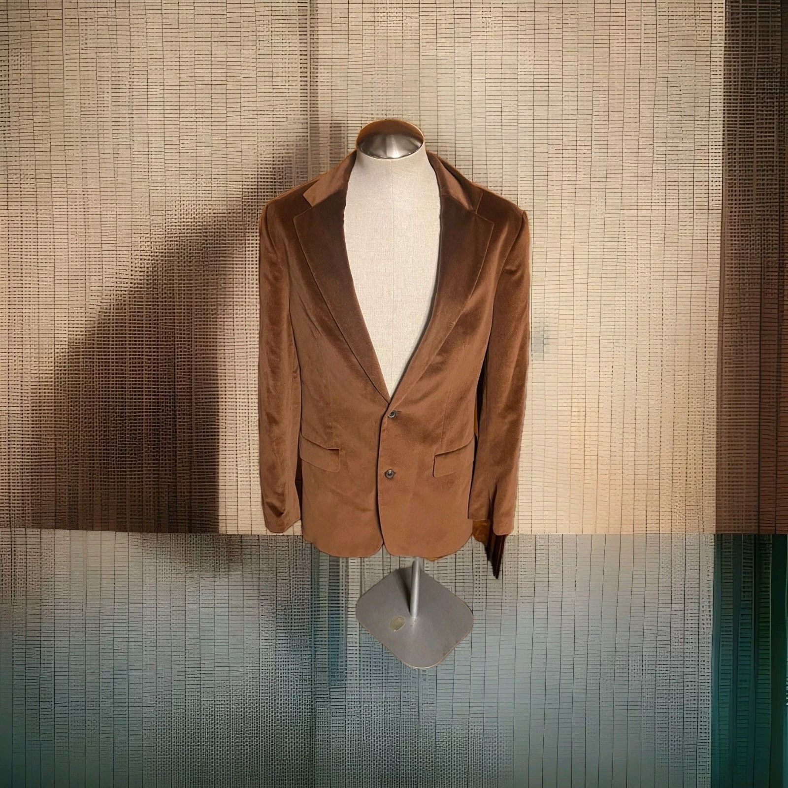 Hugo Boss Hugo Boss Cordoroy Brown 3 Button Men's Blazer 42L Size 42L - 1 Thumbnail