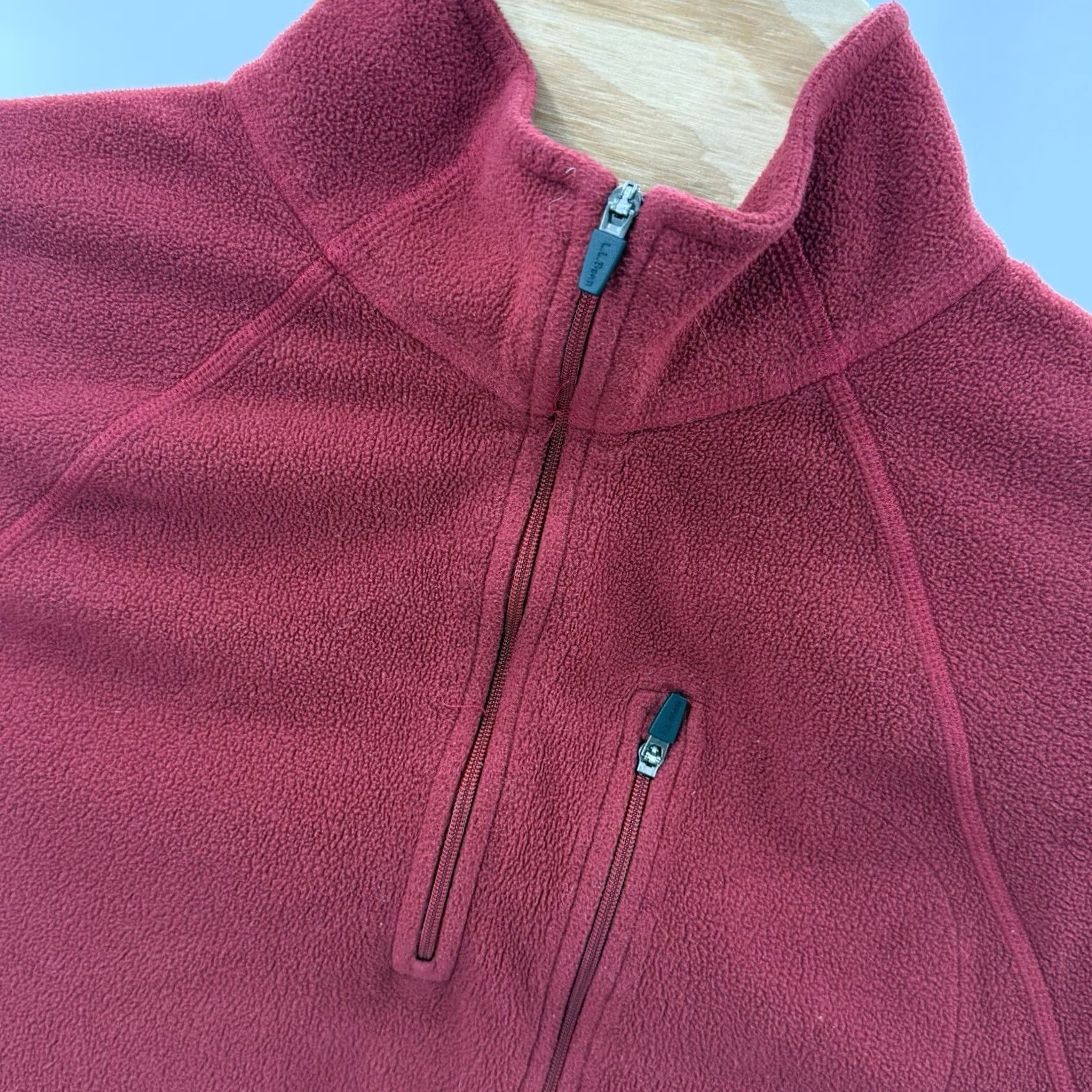 Vintage VINTAGE LL Bean Trail Fleece 1/4 Zip Pullover Jacket Men Red Large Chest Pocket Soft Warm Size US L / EU 52-54 / 3 - 2 Thumbnail