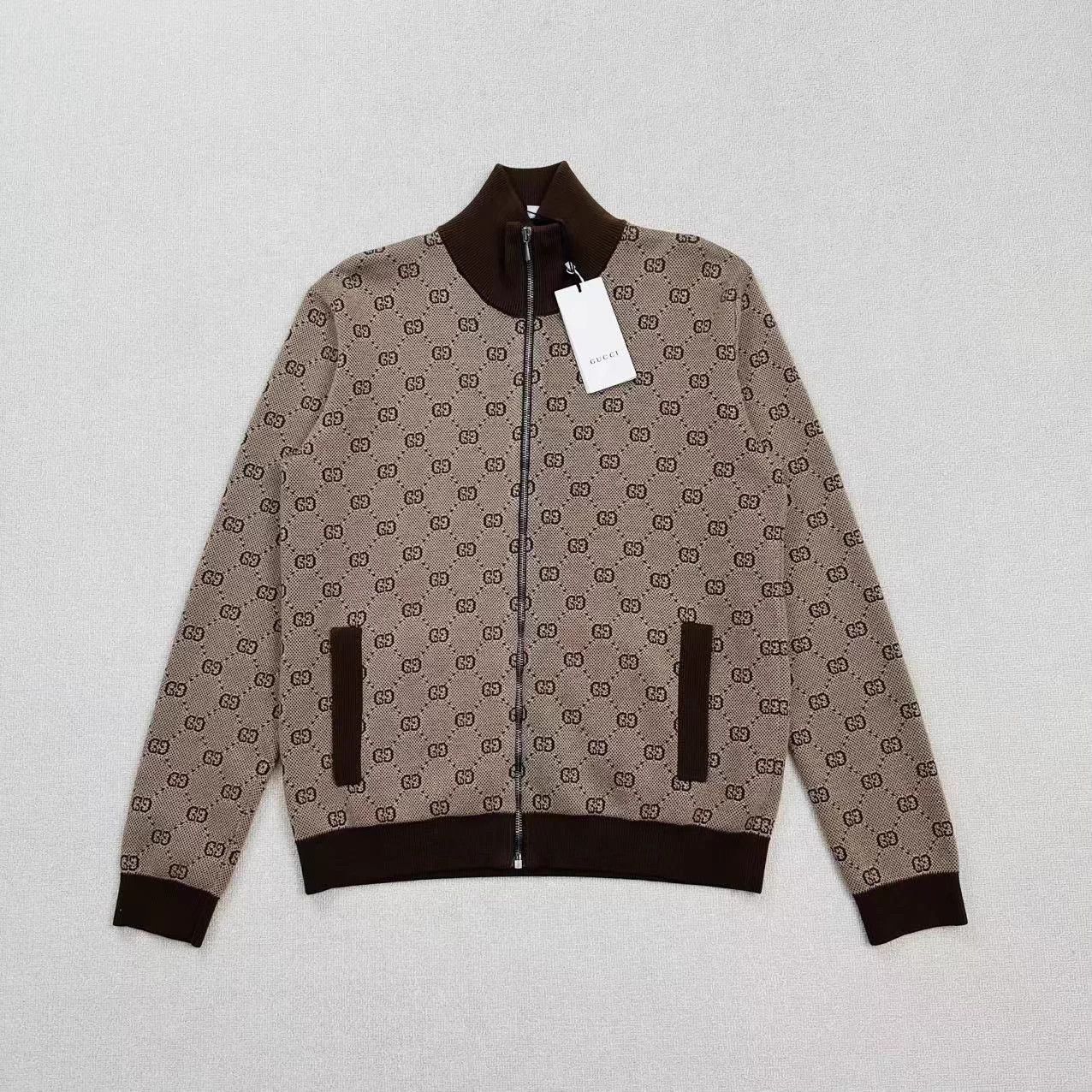 Gucci Gucci GG Monogram All Over Knit Jacket Size S New Size US S / EU 44-46 / 1 - 1 Thumbnail