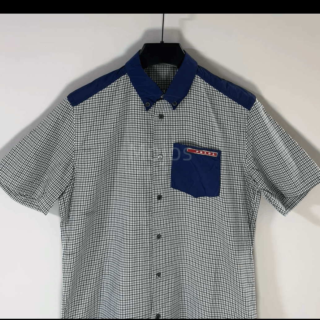 Prada Sz 39 Prada Plaid Joint Red Label Shirt Size US M / EU 48-50 / 2 - 2 Thumbnail