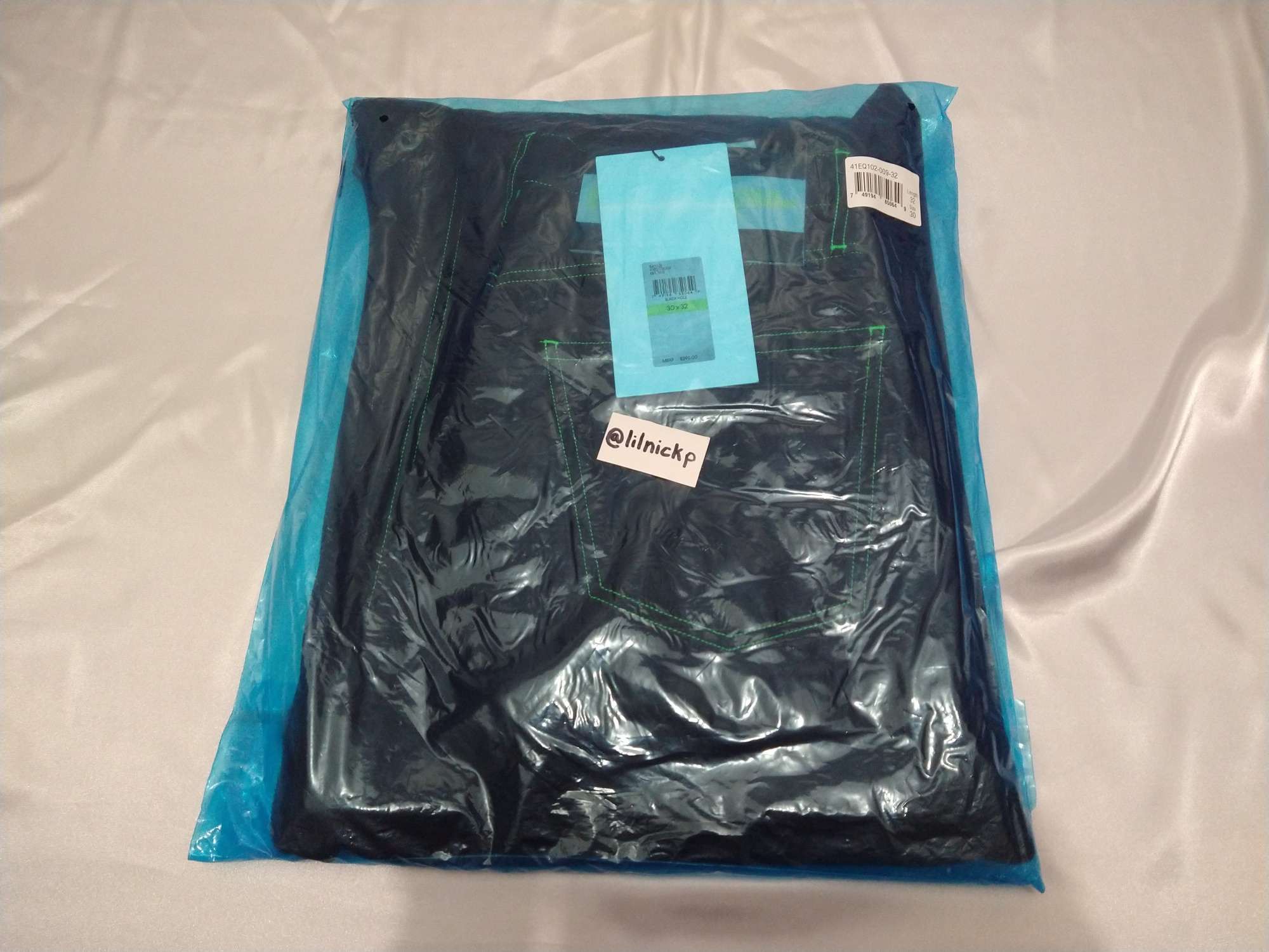 Calvin Klein 205W39NYC EST. 1978 Baggy Black Hole Jeans Size US 30 / EU 46 - 12 Thumbnail