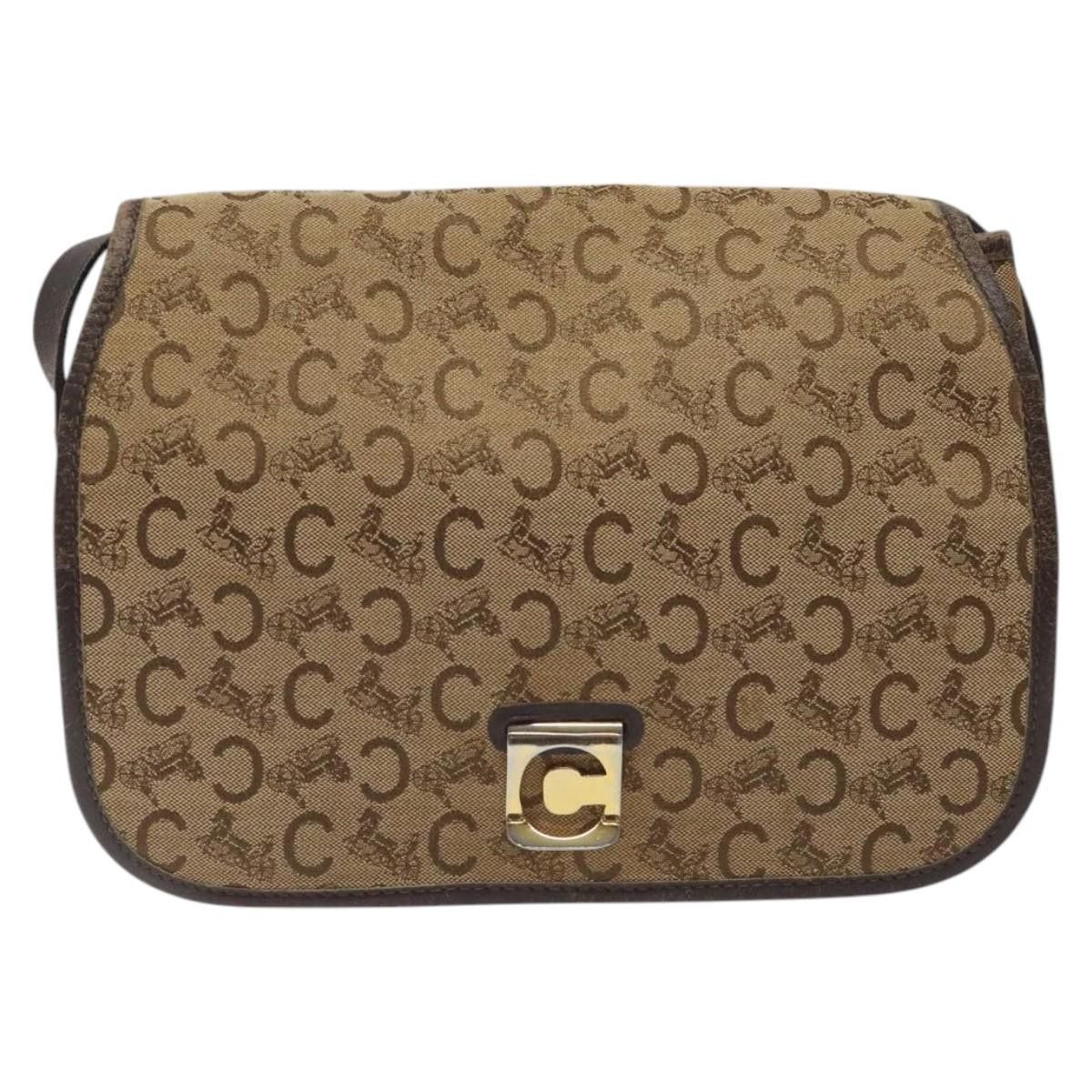 Celine CELINE C Sulky Shoulder Bag Canvas Brown Gold Size ONE SIZE - 2 Thumbnail