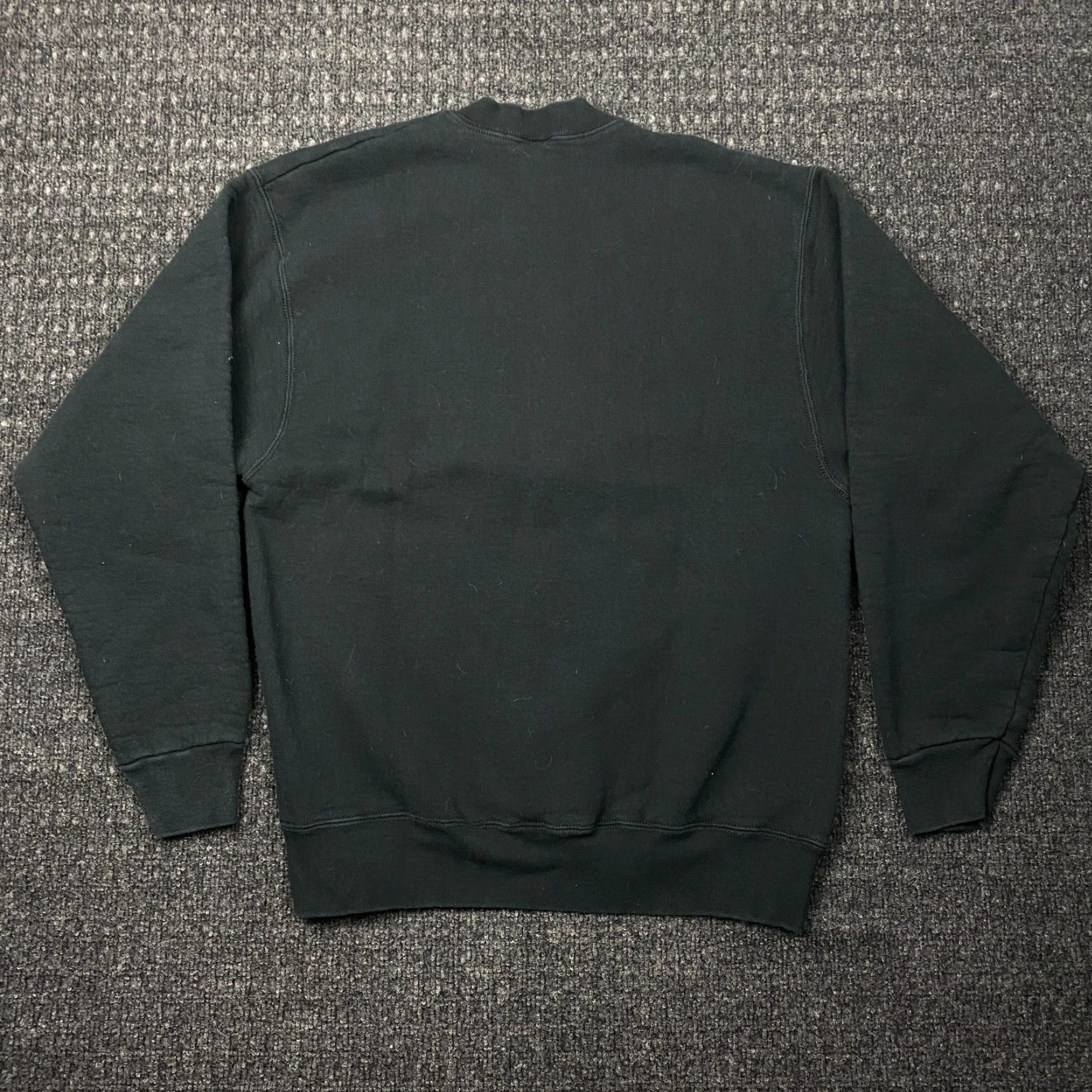 Fruit Of The Loom VINTAGE Fruit of the Loom Sweater Crewneck Unisex Adults L Black Embroidered Logo 80s 90s Holiday USA Wine Knit Pullover Size US L / EU 52-54 / 3 - 4 Thumbnail