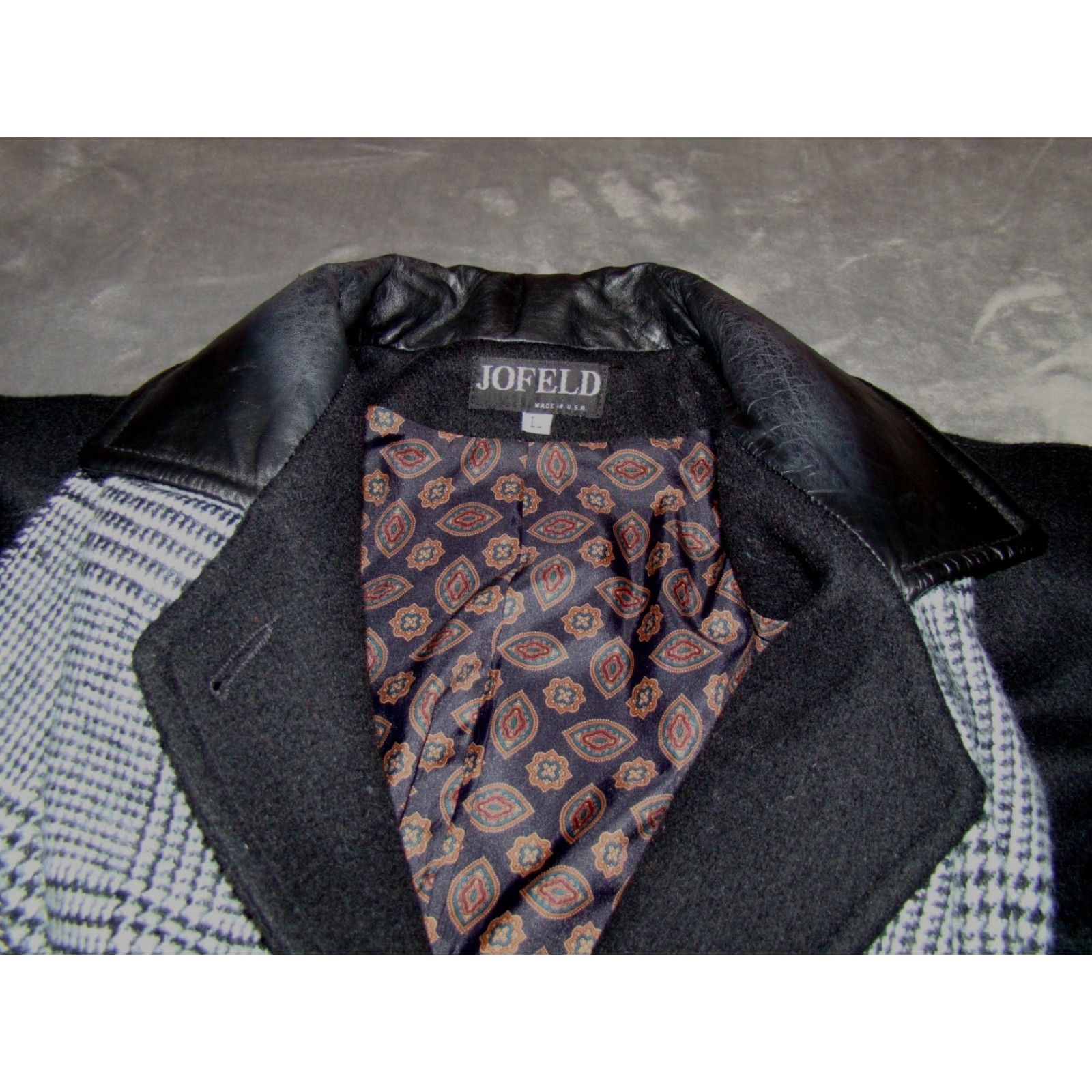 Vintage VINTAGE JOFELD Leather Collar Wool Nylon Trench Coat Womens L Black Scarf USA Coat Size L / US 10 / IT 46 - 3 Thumbnail