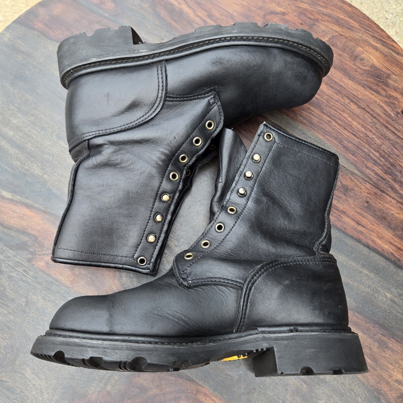 Red Wing Vintage Red Wing Black Leather Women Steel Toe Boots S 7 BB4 Size US 7 / EU 40 - 6 Thumbnail