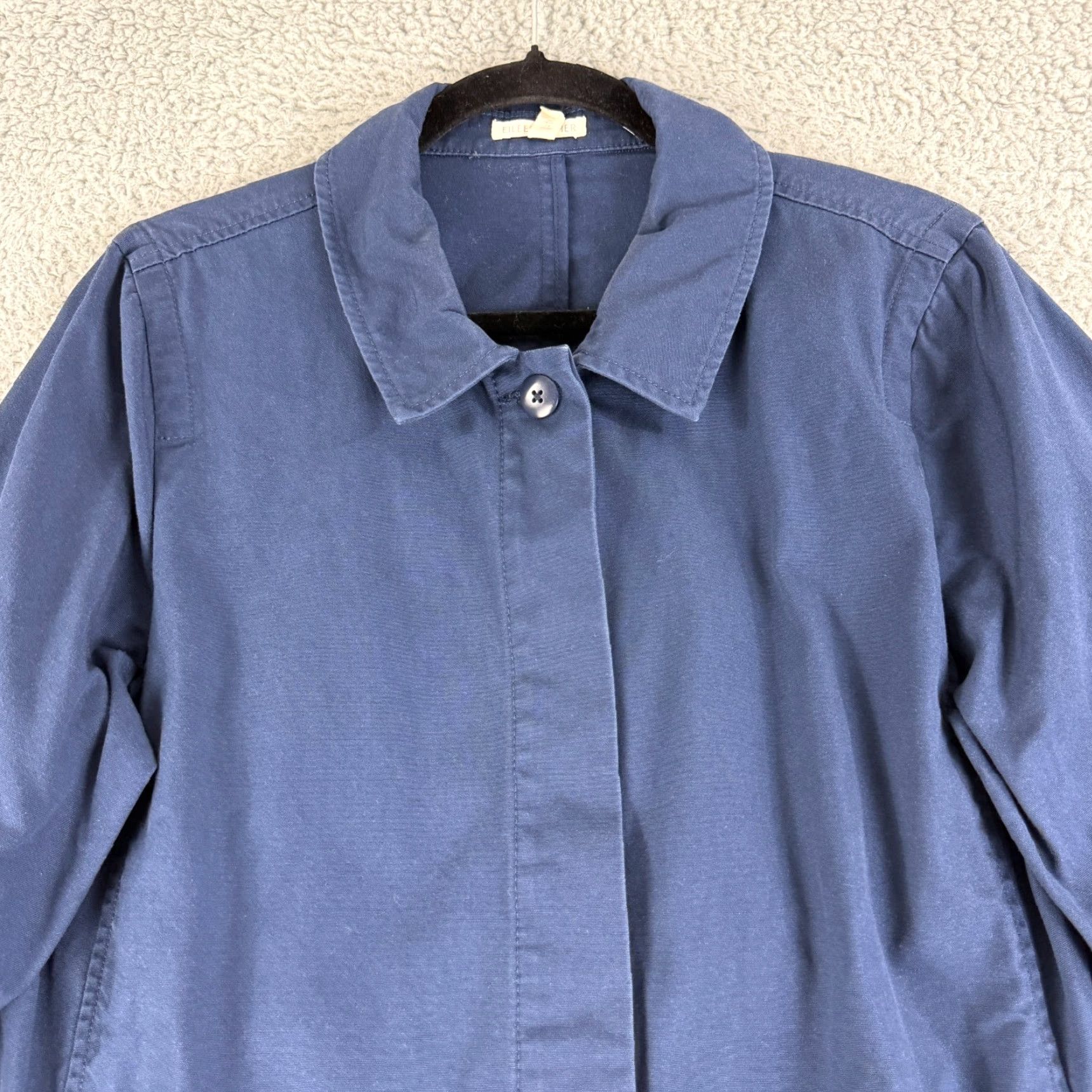 Eileen Fisher Eileen Fisher Coat Womens Medium Blue Long Sleeve 100% Organic Cotton Casual Size M / US 6-8 / IT 42-44 - 2 Thumbnail