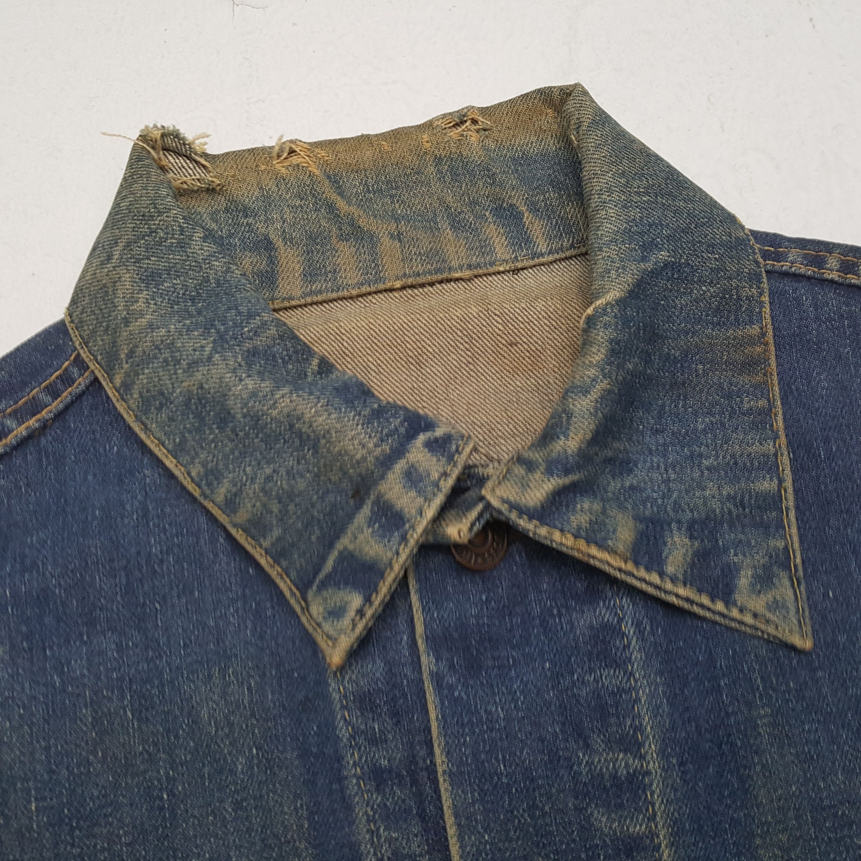 Levi's LEVI'S Big E Rare Art Design Style Distressed Jacket Size US S / EU 44-46 / 1 - 8 Thumbnail