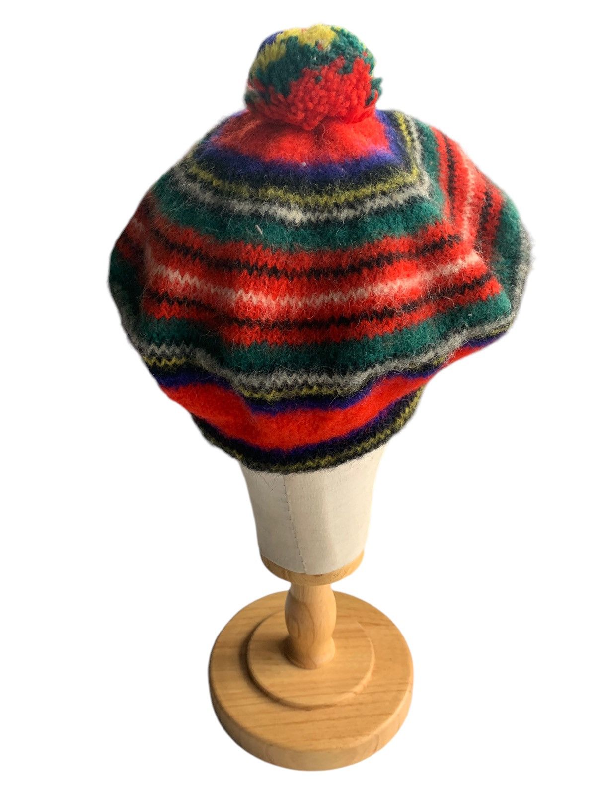Japanese Brand × Vintage Multicolour Wool Made in scotland Beret Hats🌈 Size ONE SIZE - 6 Thumbnail
