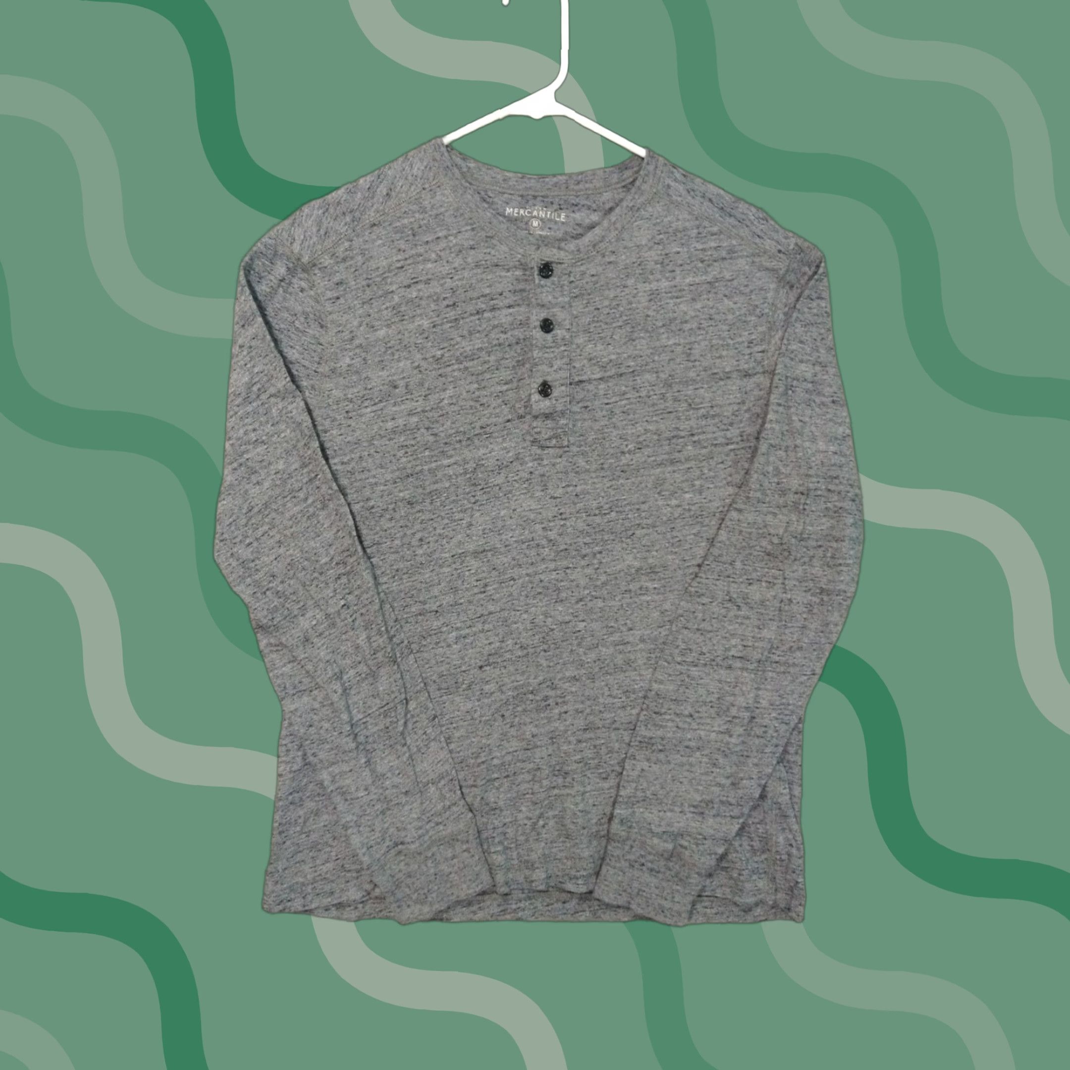 J.Crew J.CREW Gray Henley Shirt Mens Medium Long Sleeve Casual Cotton Size US M / EU 48-50 / 2 - 1 Thumbnail