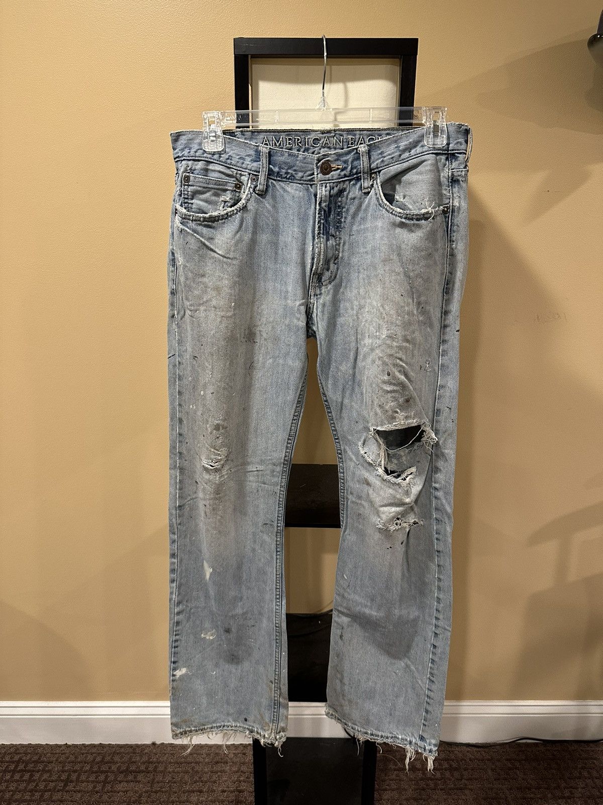 American Eagle Outfitters × Vintage Vintage American Eagle Outfitters Distressed Boot Blue Denim Size US 32 / EU 48 - 2 Thumbnail
