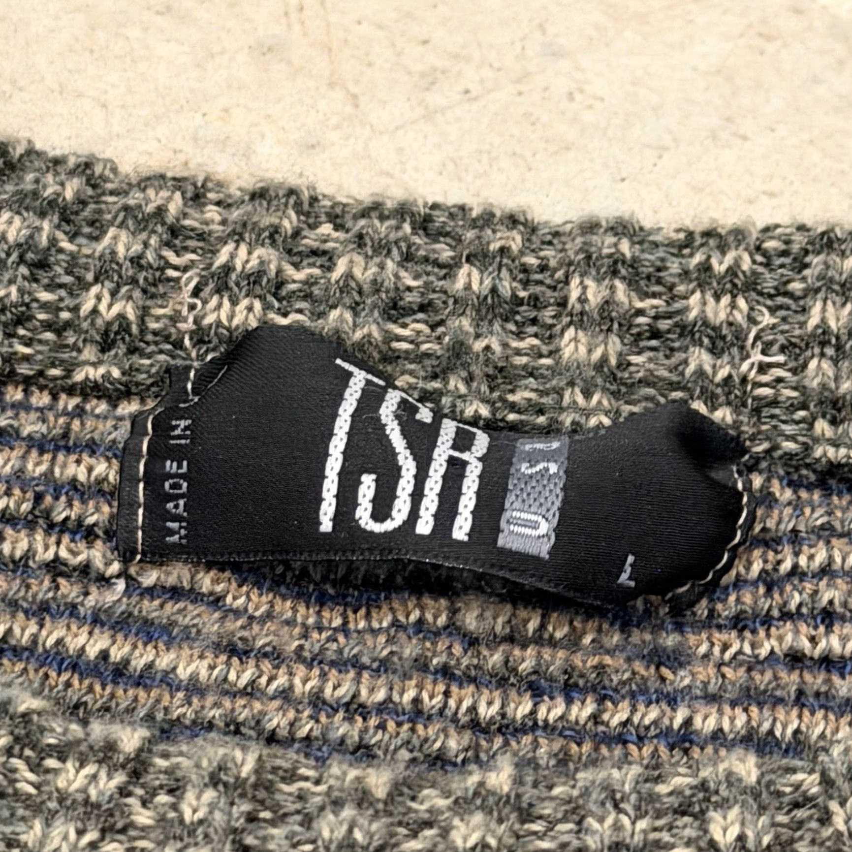 Vintage VINTAGE TSR Mens Sweater Geometric Textured Crew Neck Sz L Grunge 80s 90s Made in USA Mens Size US L / EU 52-54 / 3 - 3 Thumbnail