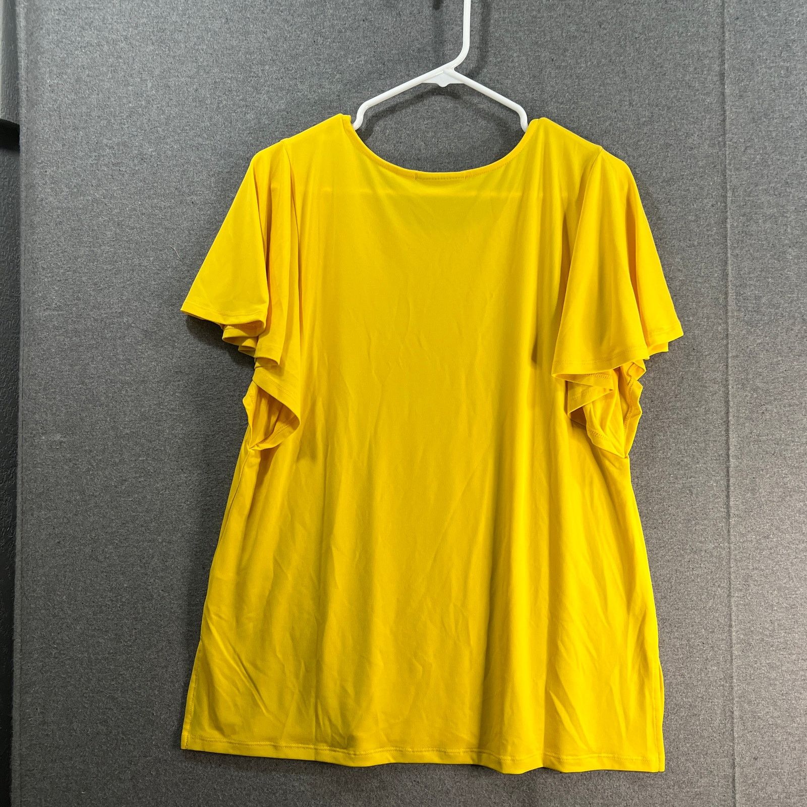 Other Susan Graver Liquid Knit Top with Short Flutter Sleeves Size M / US 6-8 / IT 42-44 - 2 Thumbnail