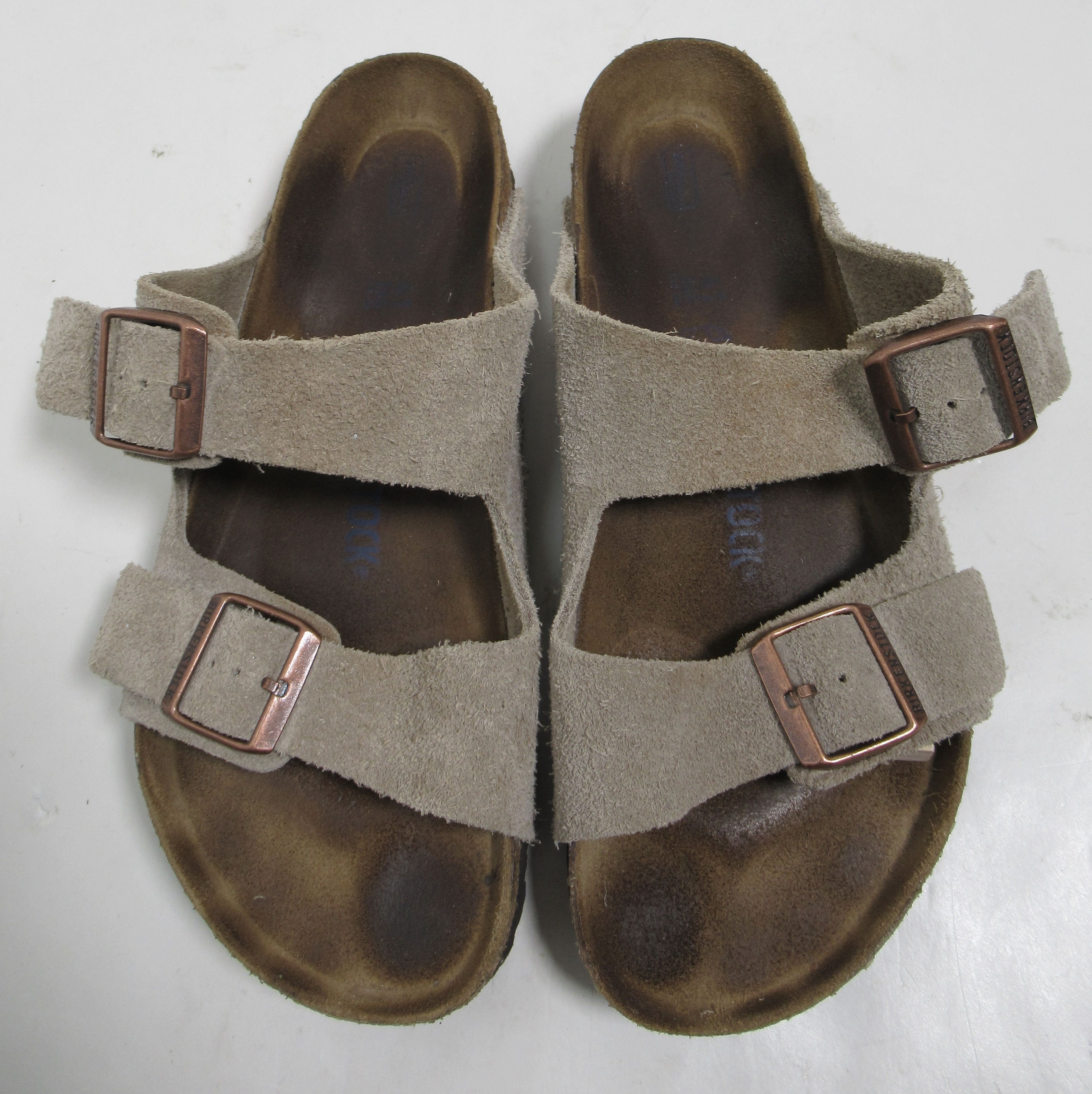 Birkenstock Birkenstock Unisex Arizona Soft Footbed Suede Leather Taupe Size US 8 / EU 41 - 1 Thumbnail
