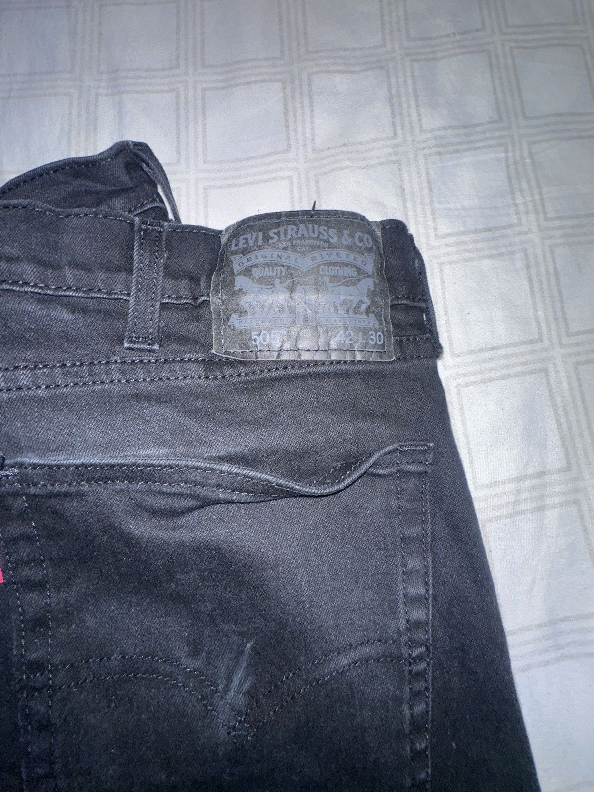 Levi's Vintage Clothing × Vintage Levi’s Black Denim 505 Size US 42 / EU 58 - 3 Thumbnail