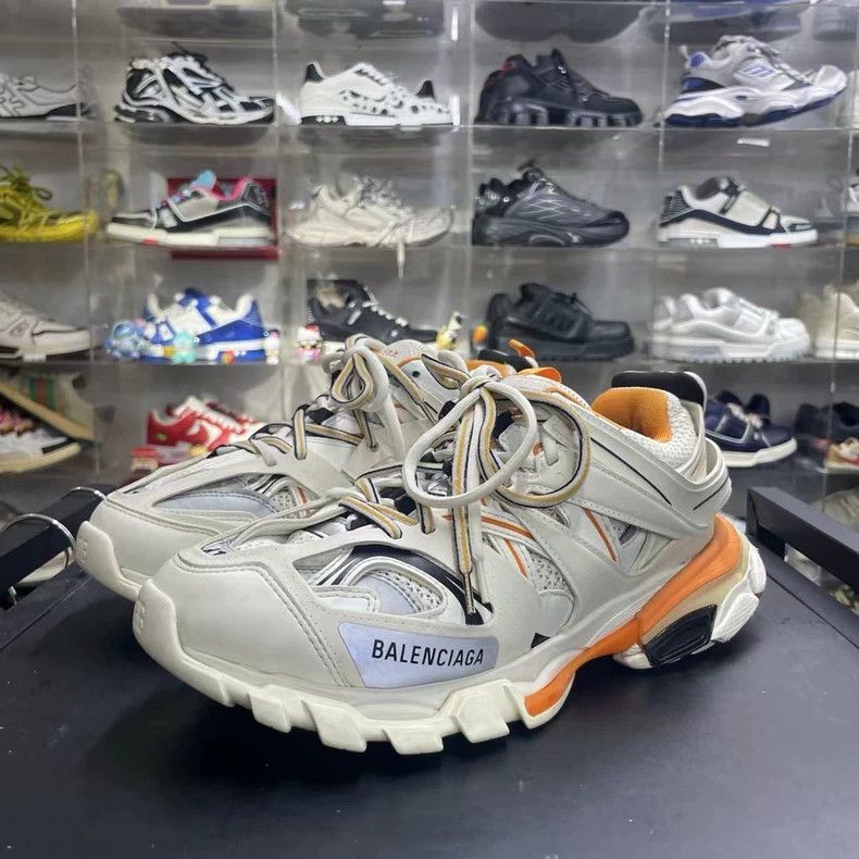 Balenciaga Balenciaga Track Sneakers White and Orange Size 41 Size US 8 / EU 41 - 1 Thumbnail
