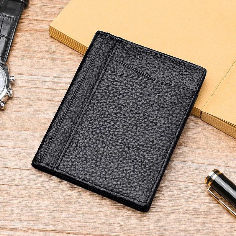 Designer × Japanese Brand Super Slim Wallet Genuine Leather Mini Credit Card Holders Size ONE SIZE - 3 Thumbnail