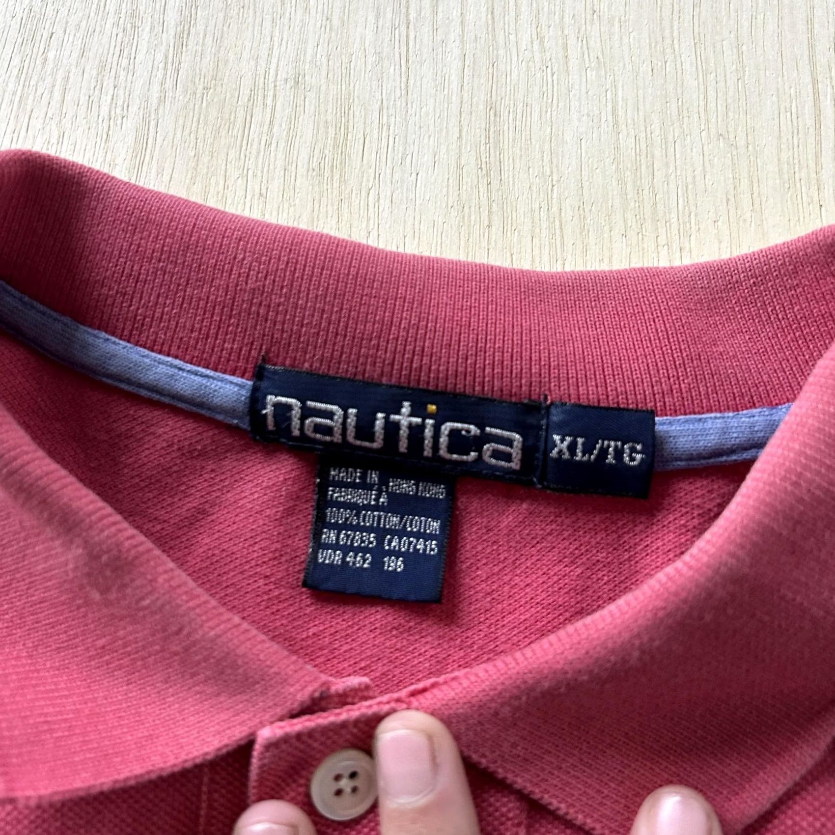 Nautica Nautica Polo Shirt Mens XL Red Solid 100% Cotton Short Sleeve Sail Logo Casual Size US XL / EU 56 / 4 - 3 Thumbnail