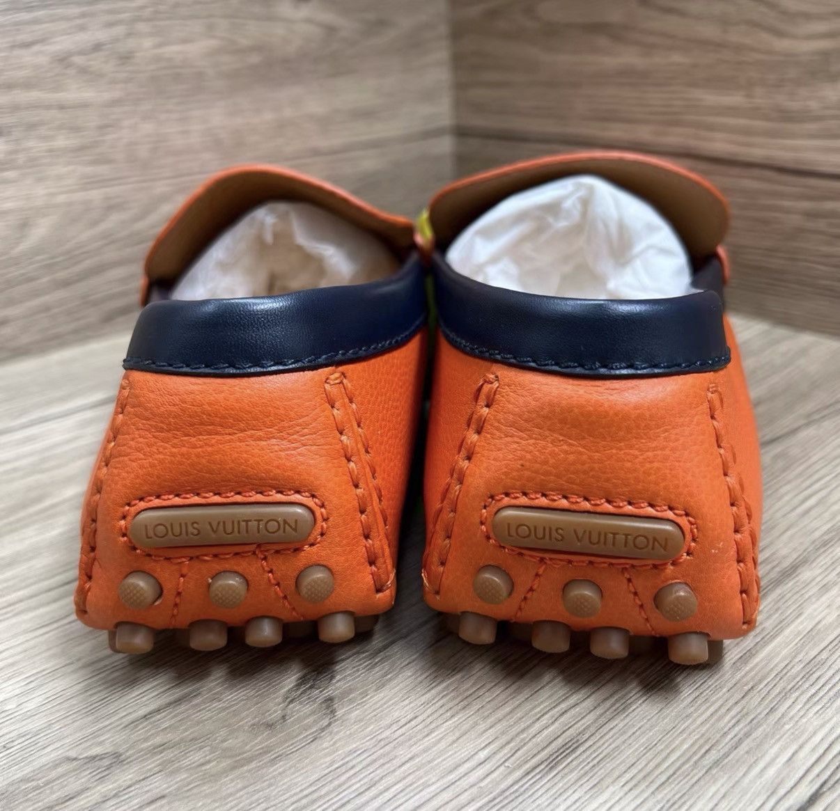 Louis Vuitton Louis Vuitton Hockenheim Leather LV Logo Driving Shoes J41 Size US 8.5 / EU 41-42 - 4 Thumbnail