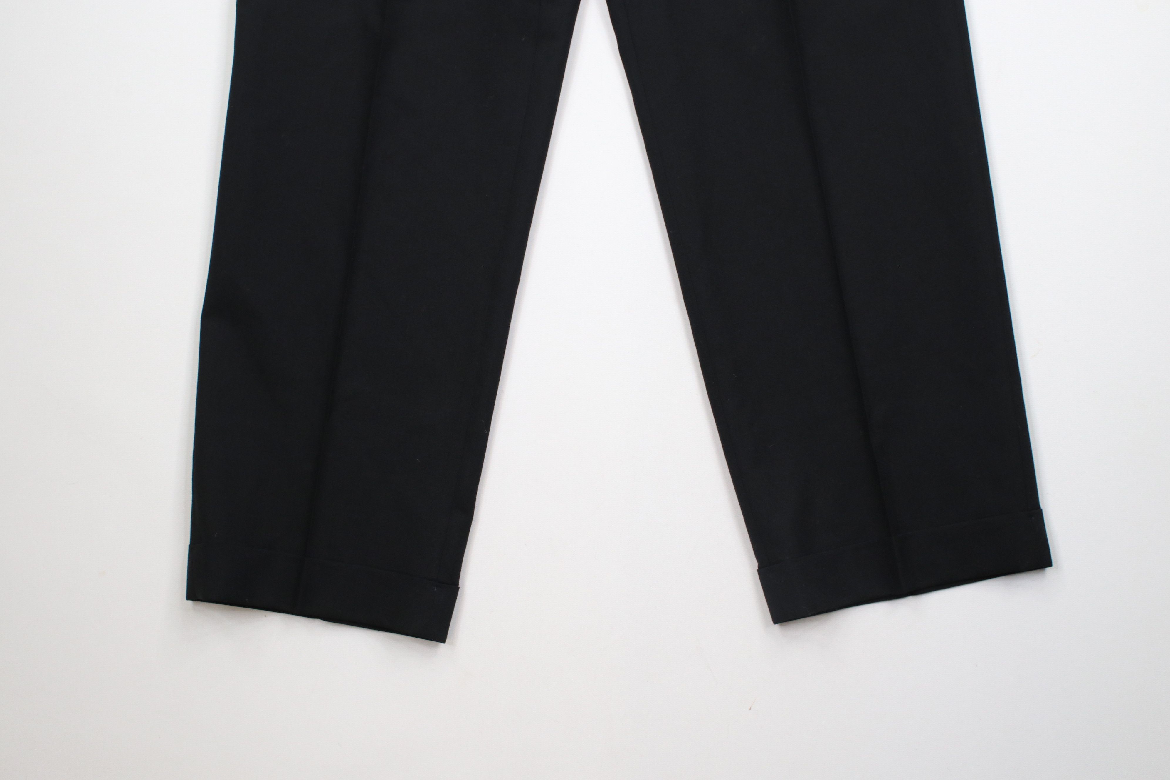 Ralph Lauren × Vintage Vintage 90s Ralph Lauren Cuffed Wide Leg Chino Pants Black Size US 30 / EU 46 - 4 Thumbnail