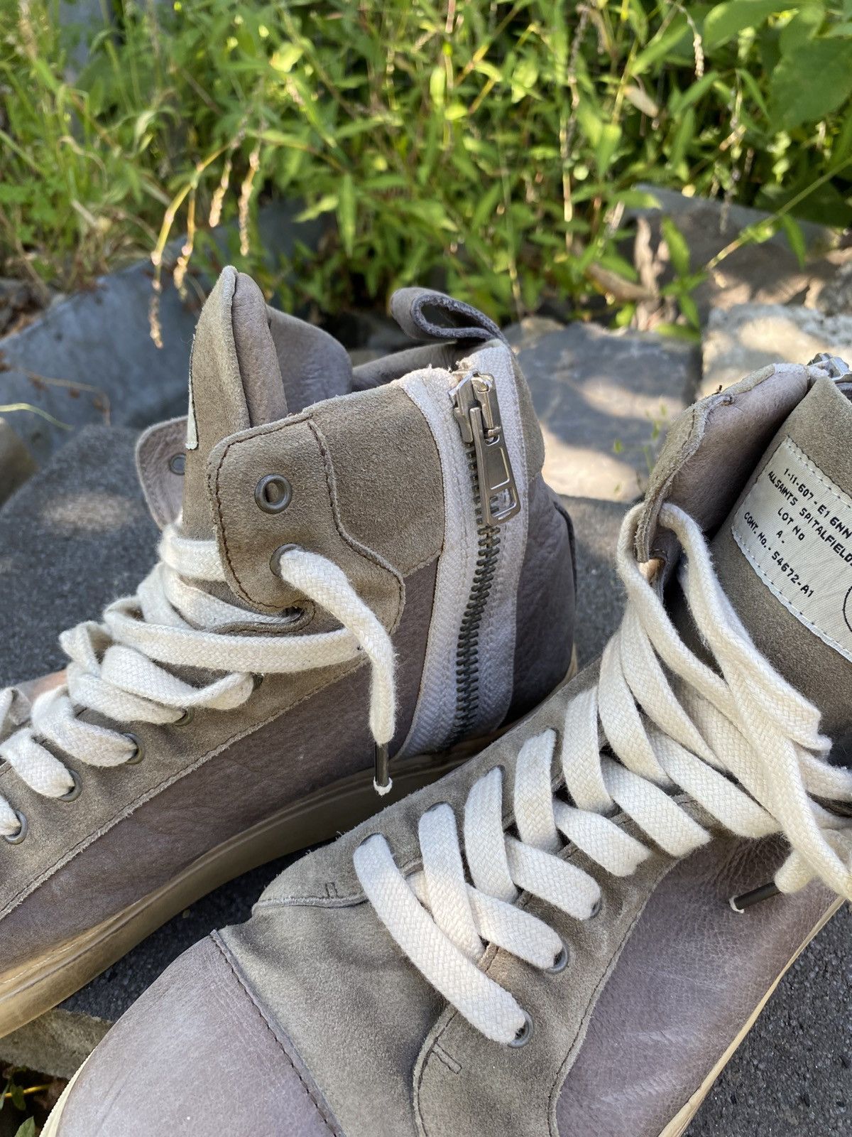 Allsaints All saints Hi-Top Leather shoes Rick Owens Balenciaga Style Size US 11 / EU 44 - 20 Thumbnail