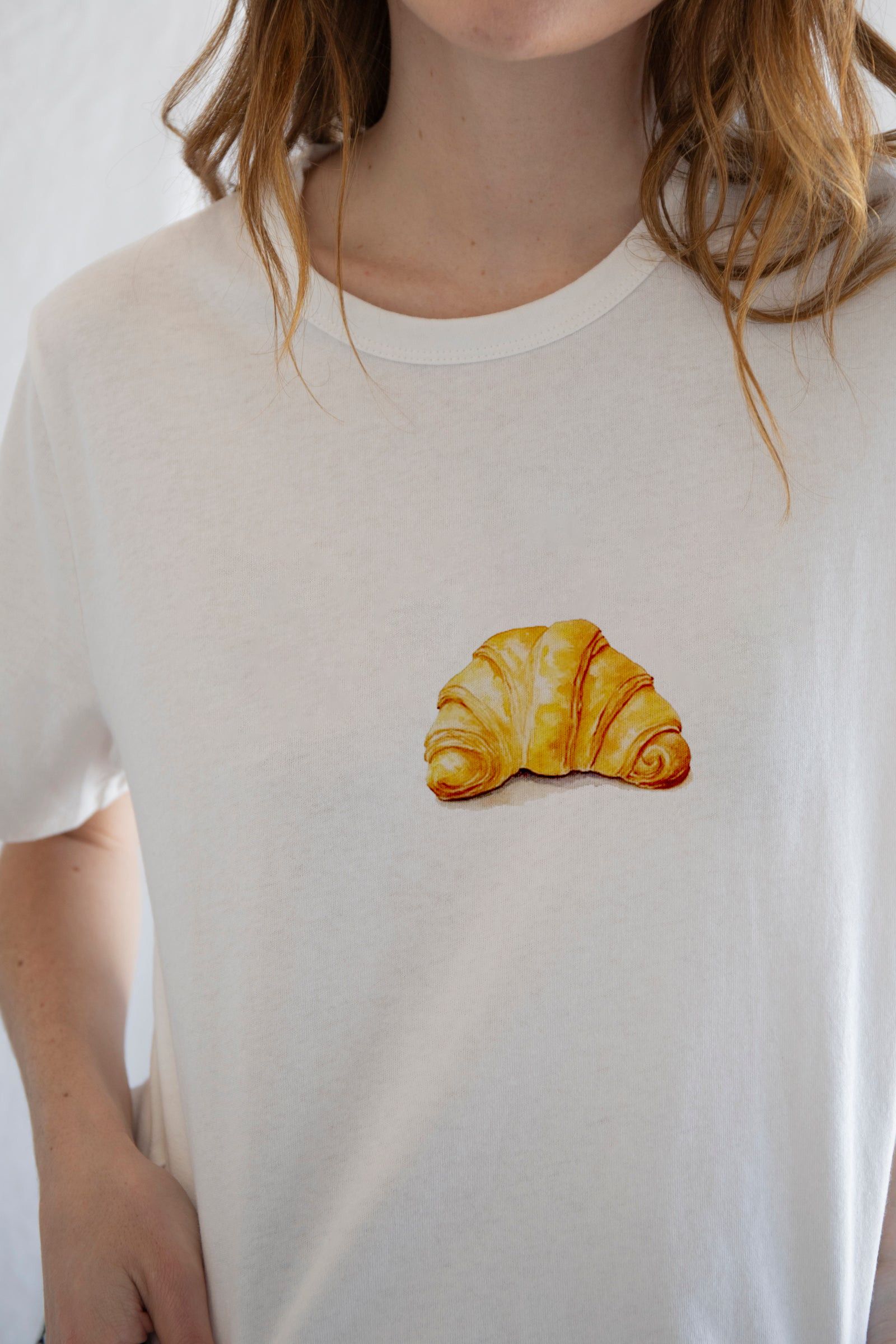 Designer × Vintage Croissant Tee — French Bakery-Inspired Graphic T-Shirt Size US S / EU 44-46 / 1 - 3 Thumbnail