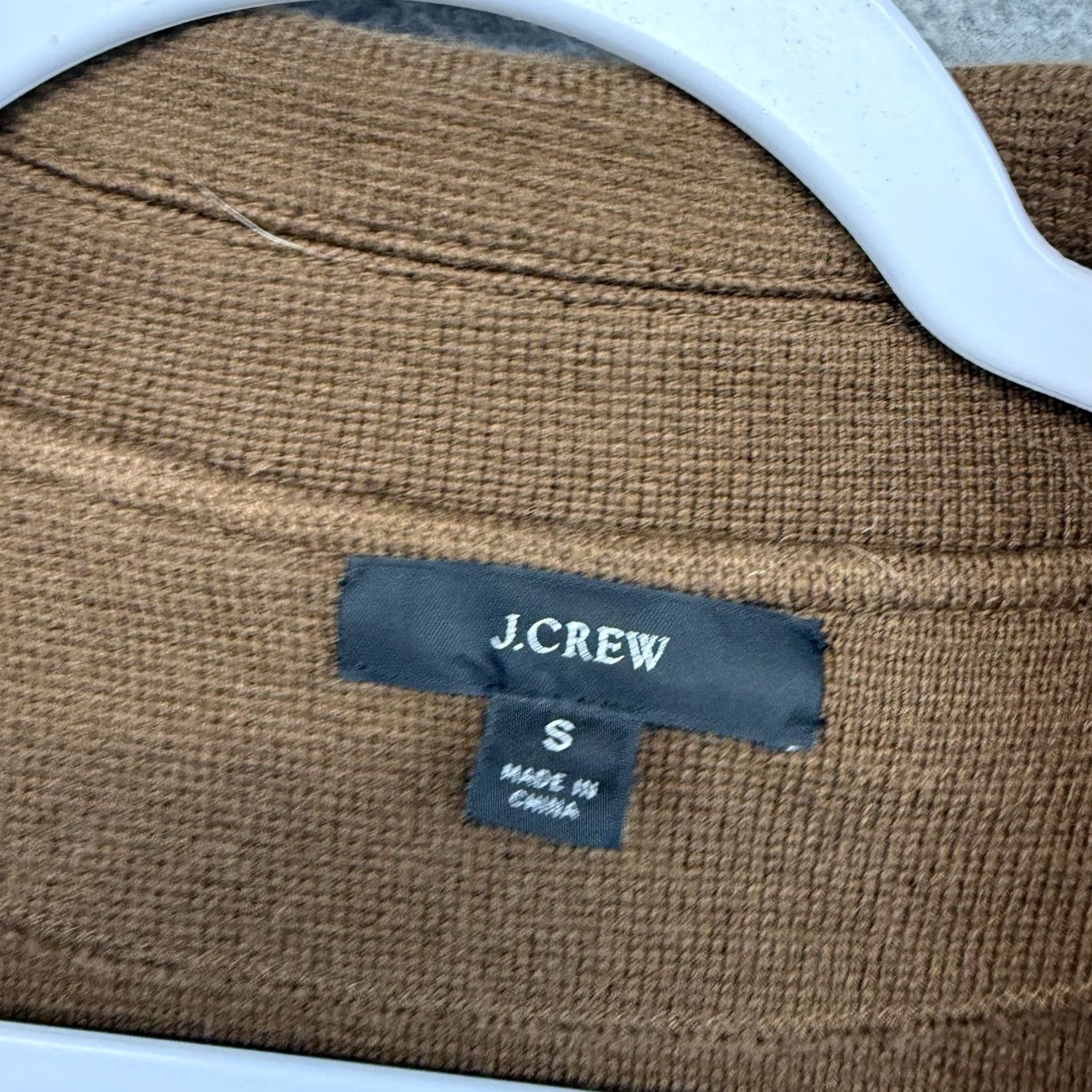 J.Crew J.CREW Sweater Cardigan Womens S Brown Merino Wool Blend Open Pockets Knit Bohemian Classic Preppy Size S / US 4 / IT 40 - 2 Thumbnail